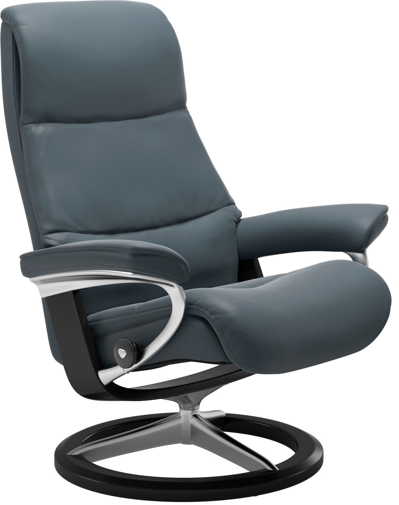 Stressless® Relaxsessel »View«, (Set, Relaxsessel mit Hocker), mit Signature Base, Größe S,Gestell Schwarz