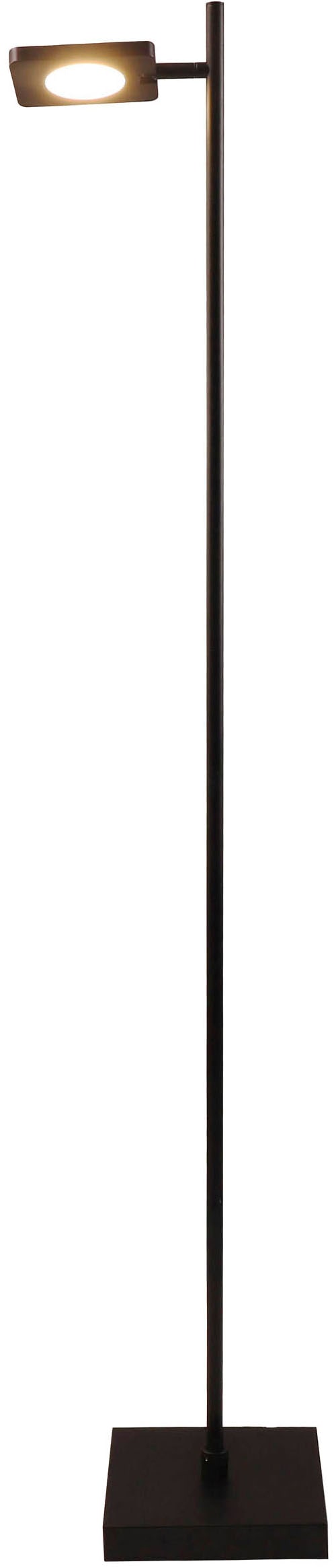 näve LED Stehlampe »Lupa« LED-Modul 1 Stk. Warmweiß Akkuleuchte, USB-C Kabel, schwarz, dimmbar(Touch), Schirm drehbar