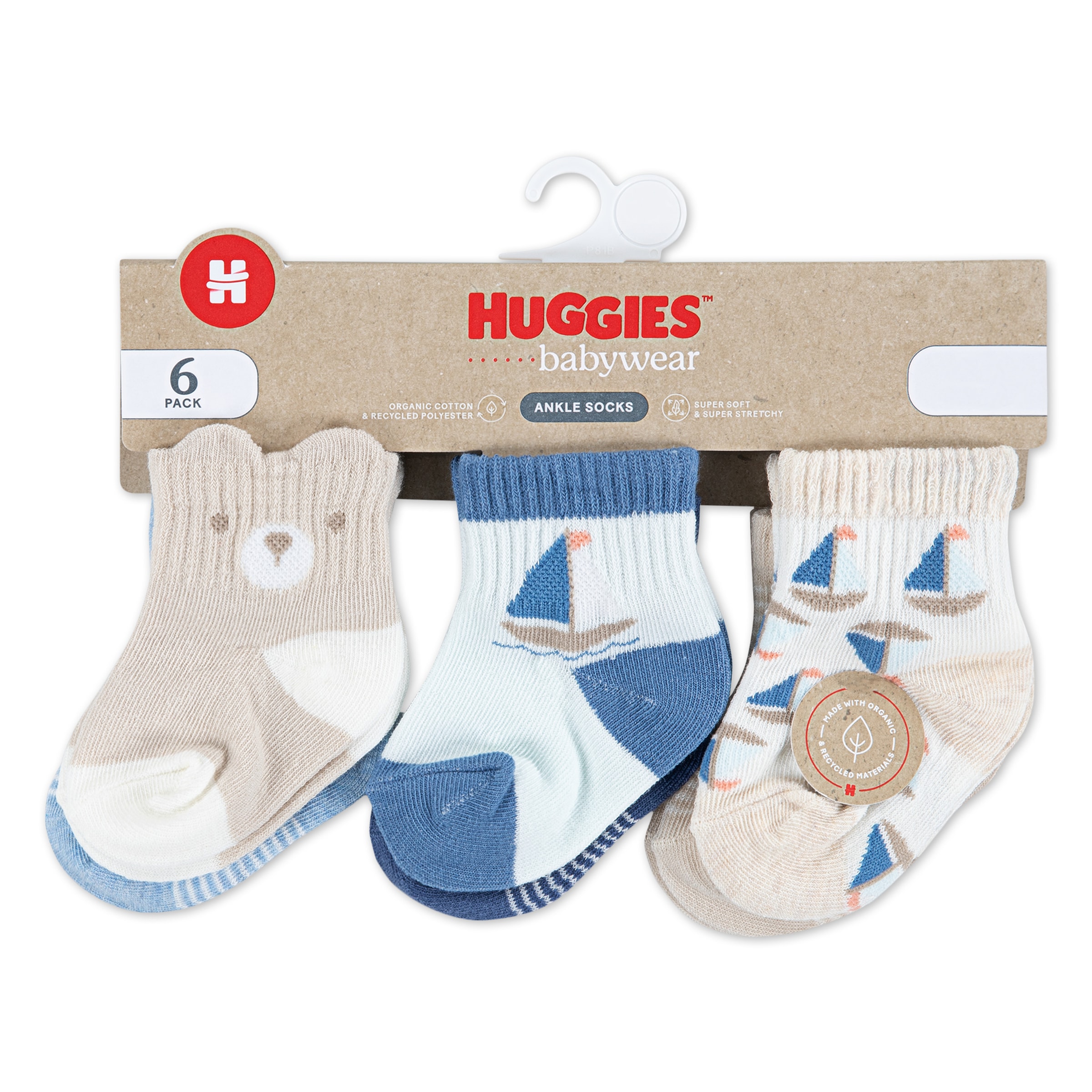 HUGGIES babywear Socken »HGHB 6PK SOCK« Packung, 6 Paar tlg. mit Motiven