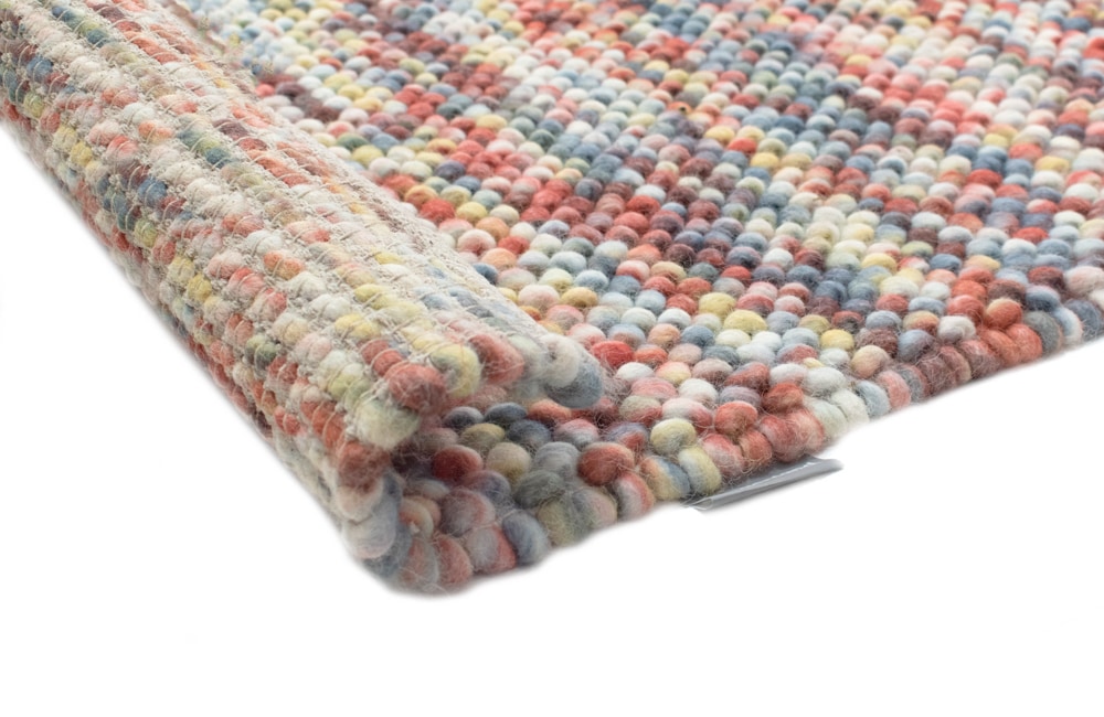 morgenland Wollteppich »Mosaik - Wollteppich«, rund, 2 mm Höhe, Sehr weicher Flor