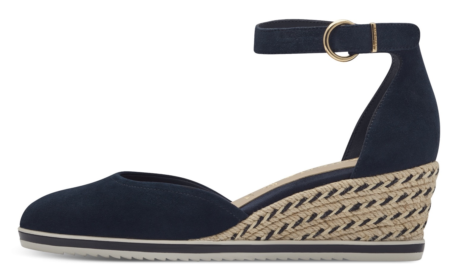 Tamaris Keilpumps, Keilabsatz, Schlupfschuh, Riemchensandale mit modischem Jute-Besatz
