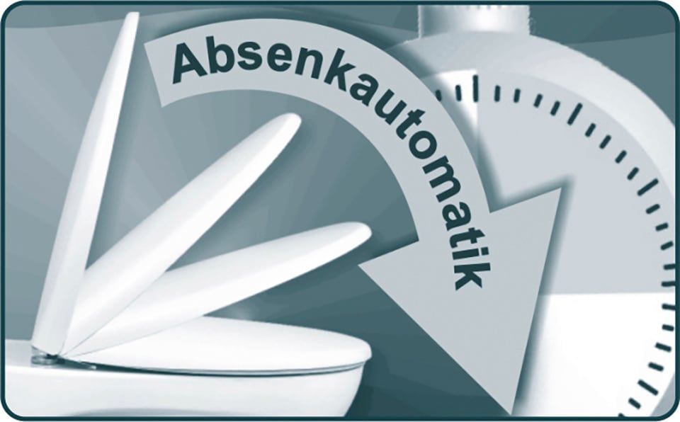 CORNAT WC-Sitz »Außergewöhnliche 3D-Optik - Pflegeleichter Thermoplast - Quick up &«, Clean Funktion - Absenkautomatik - Montage von oben / Toilettensitz