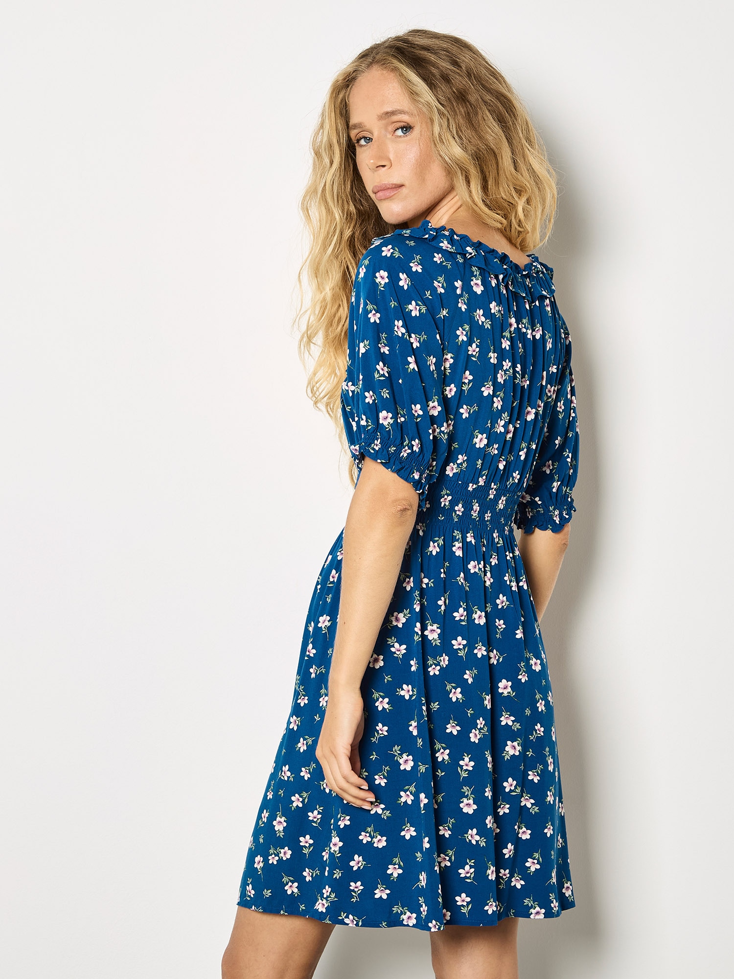 Apricot Minikleid »Minikleid« mit Blumenrüschen