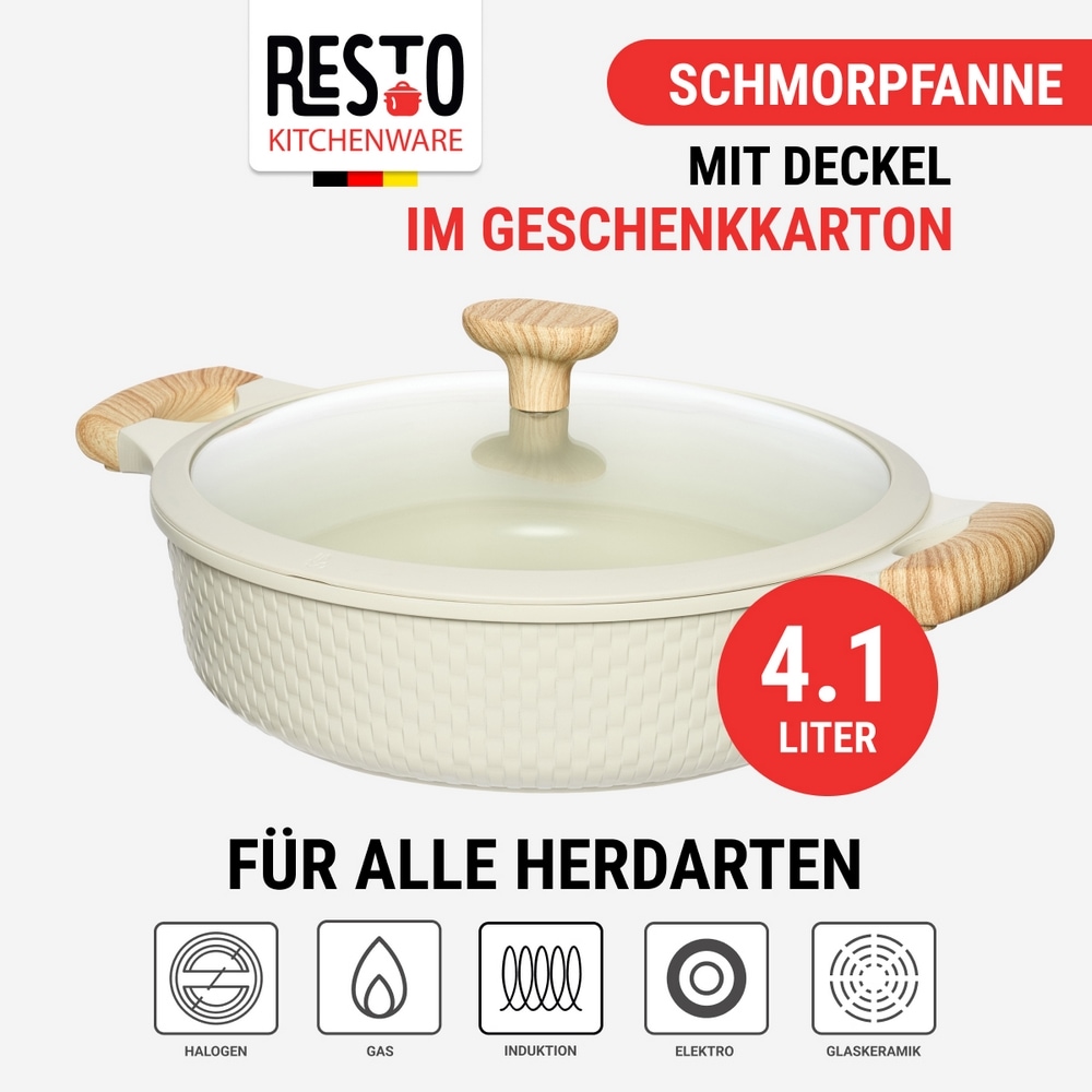RESTO Kitchenware Bräter »Ran, Kochtopf antihaftbeschichtet und spülmaschinenfest« 2 Stk. tlg. Aluminiumguss