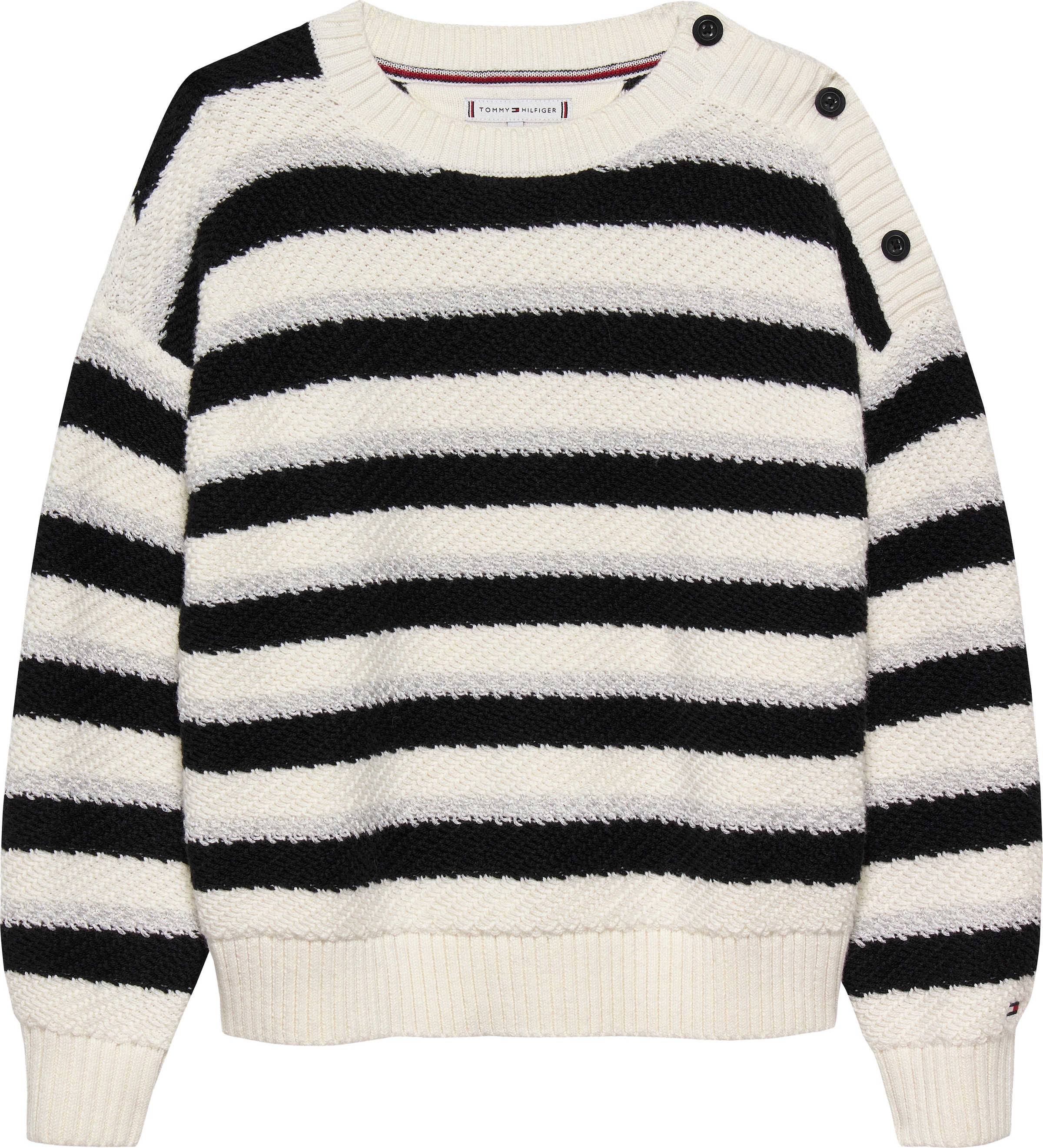 Tommy Hilfiger Strickpullover »LUREX STRIPE SWEATER« Kinder bis 16 Jahre