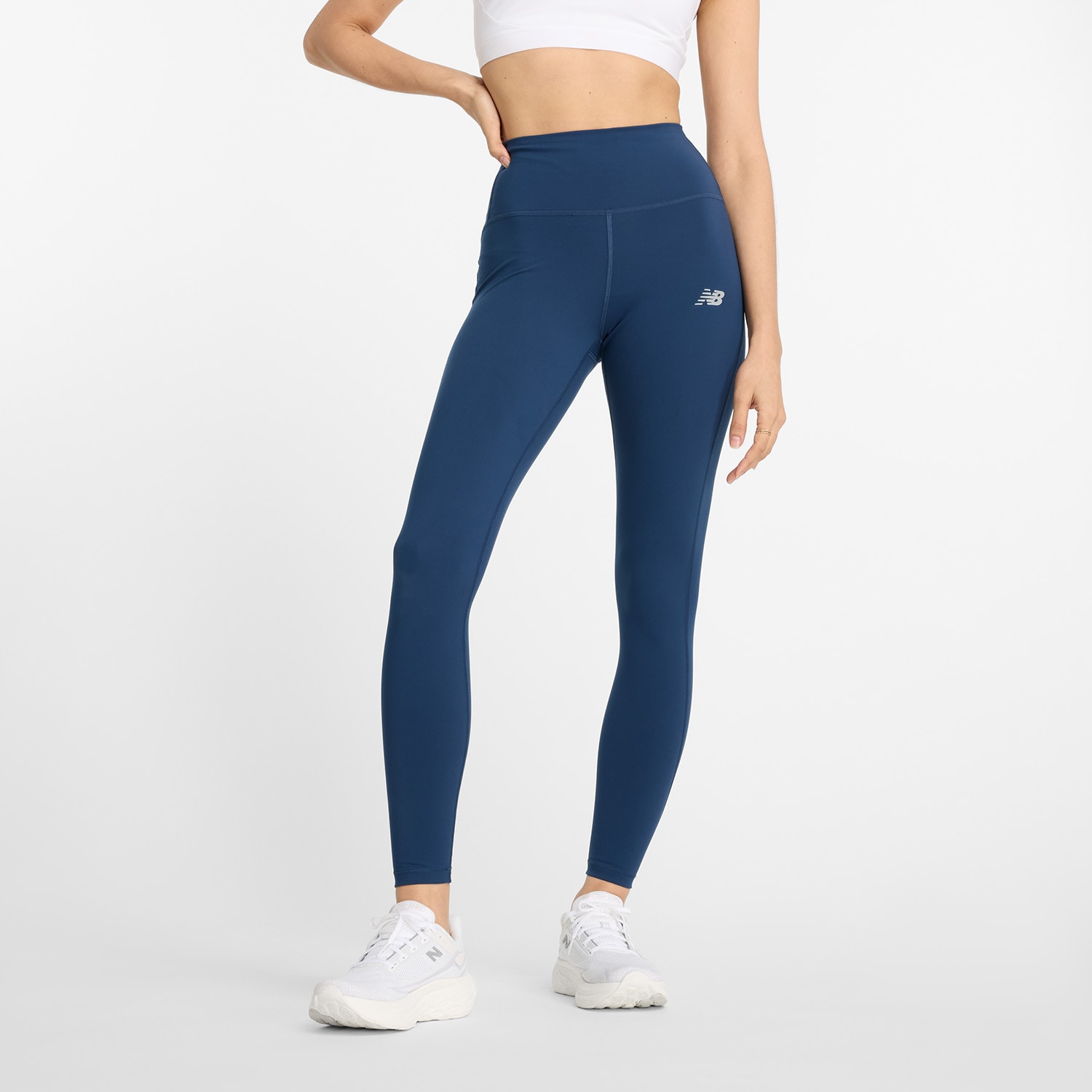 New Balance Lauftights »Sleek High Rise Legging 27"«, mit Label