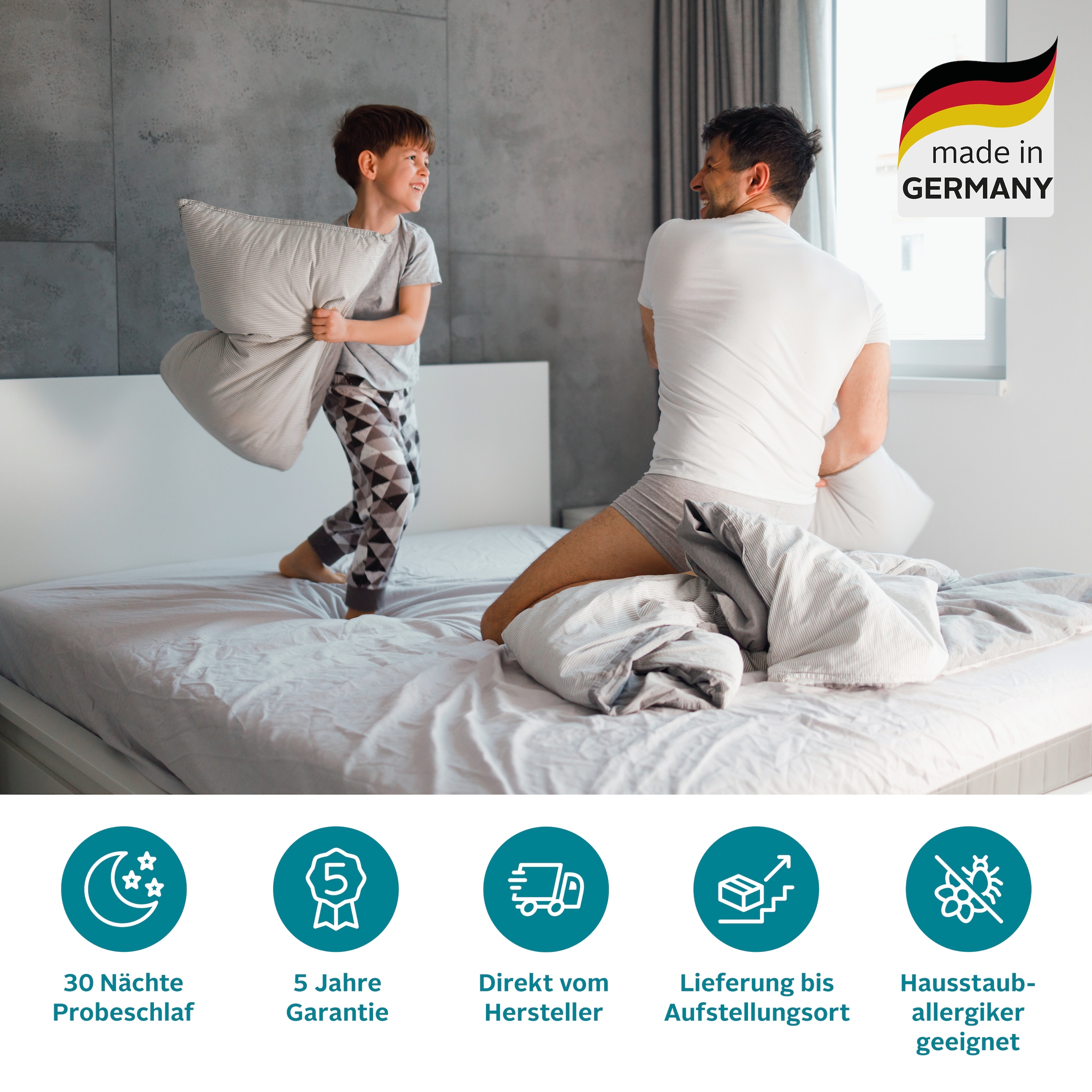 OTTO home Komfortschaummatratze »Feeny, 7 Zonen Wendematratze, 90x200 cm, 140x200 cm & mehr« 19 cm hoch 1 Stk. tlg. ergonomisch, atmungsaktiv, Matratze mit Visko-Memory-Funktion