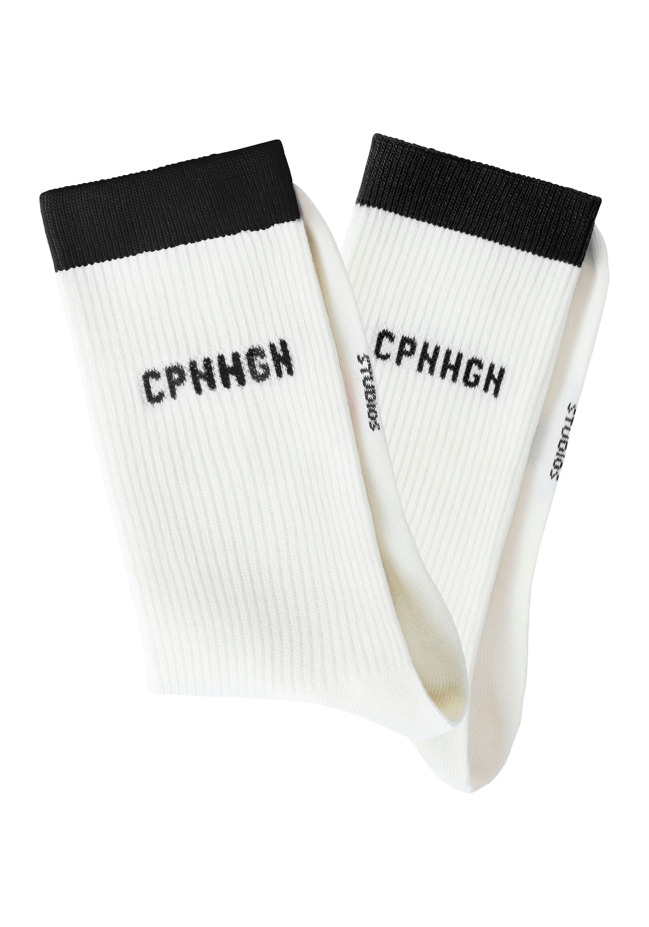 Copenhagen Studios Tennissocken, (Packung, 2 Paar), mit kontrastfarbenem Bund