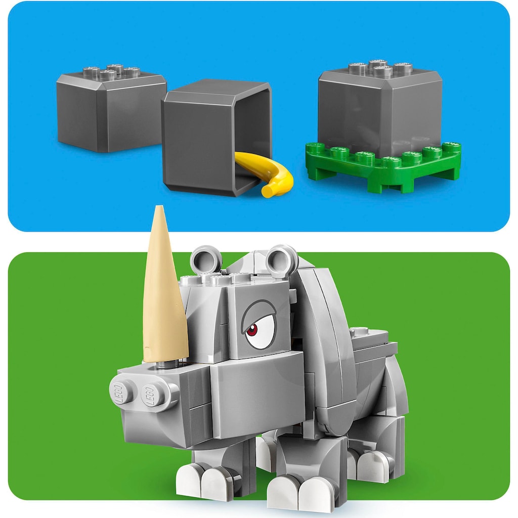 LEGO® Konstruktionsspielsteine »Rambi das Rhino – Erweiterungsset (71420), LEGO® Super Mario«, (106 St.)