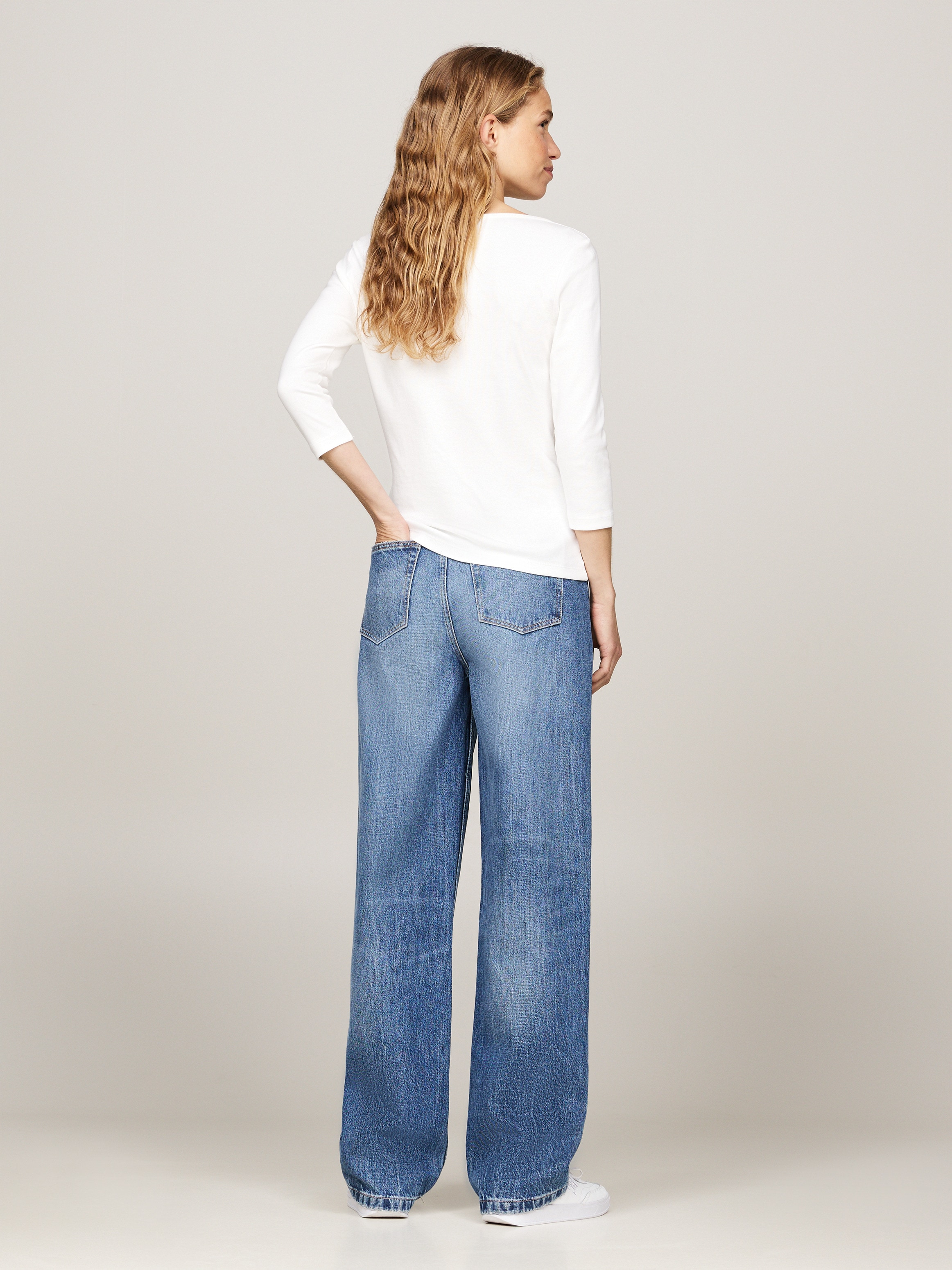 Tommy Hilfiger 3/4-Arm-Shirt »NEW CODY SLIM BOAT-NK 3/4SLV«, mit Logostickerei