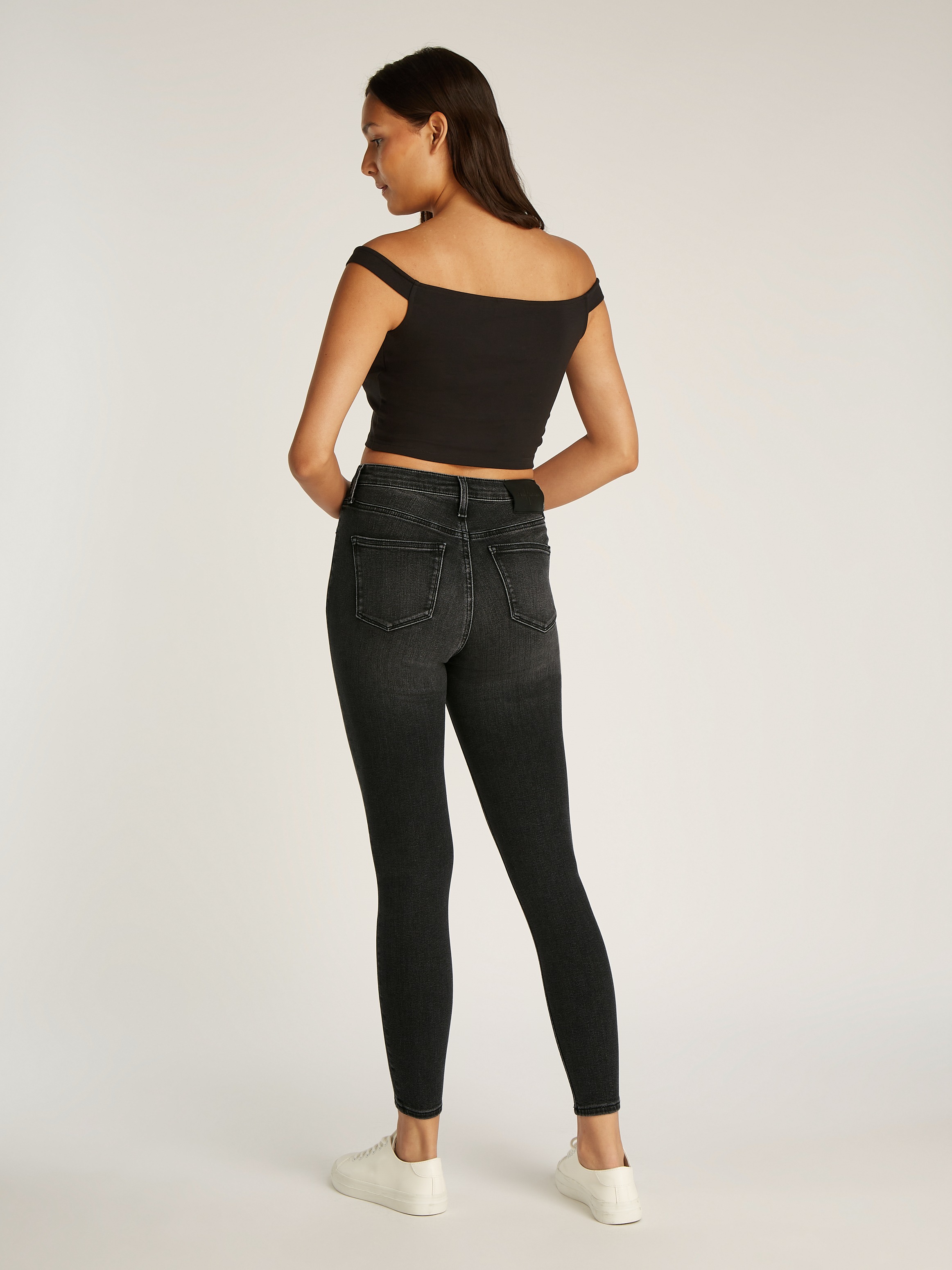 Calvin Klein Jeans Skinny-fit-Jeans »HIGH RISE SUPER SKINNY ANKLE«, in dunkelgrauer Waschung
