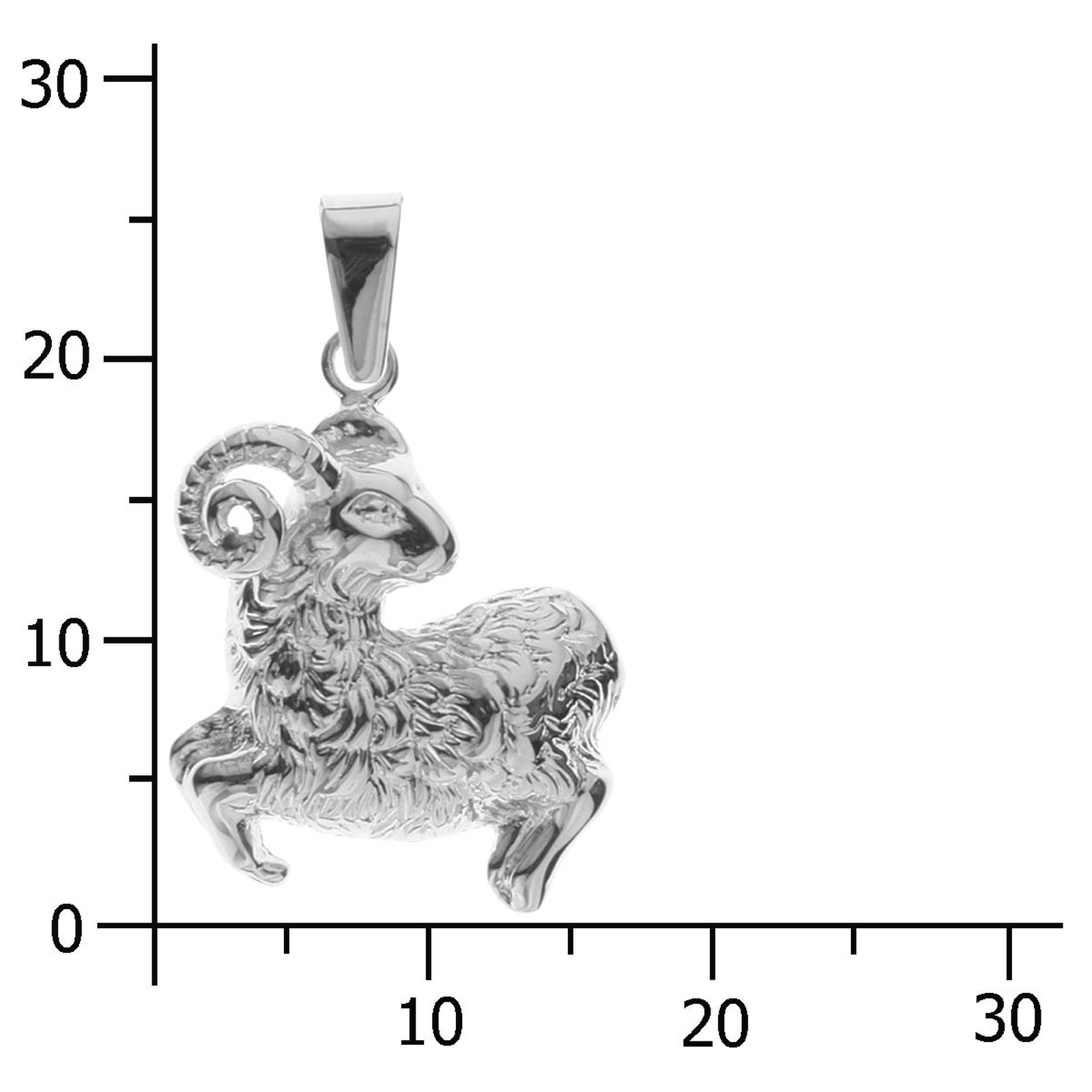 OSTSEE-SCHMUCK Kettenanhänger »- Tierkreiszeichen Widder - Silber 925/000 -,«