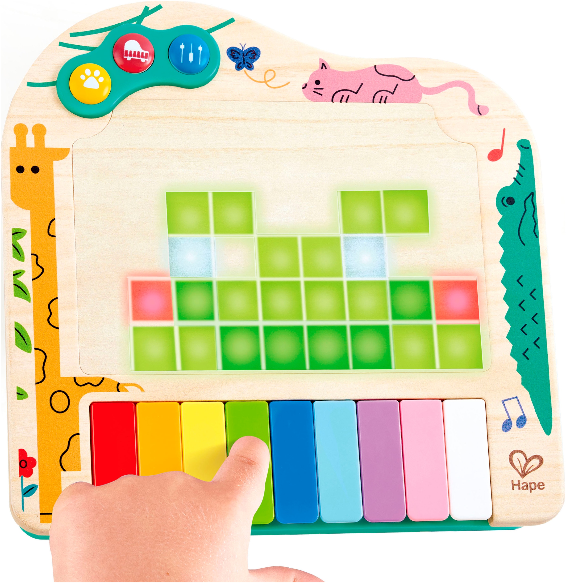 Hape Spielzeug-Musikinstrument »Dynamisches Pixel-Piano«, mit Licht- und Soundfuktion