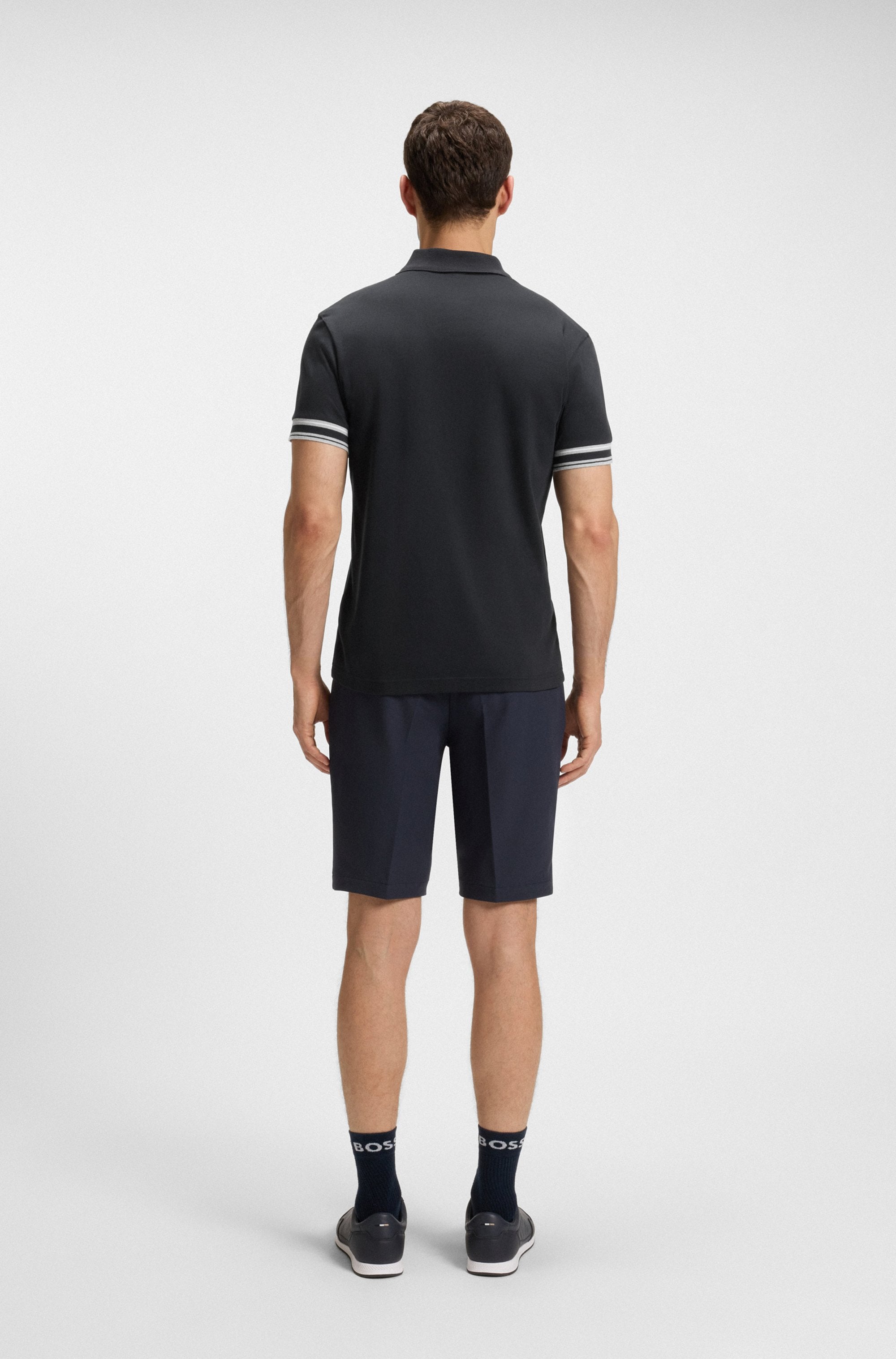 BOSS GREEN Poloshirt »Polo Zone«, mit Piqué-Streifen und einem Logo am Ärmel