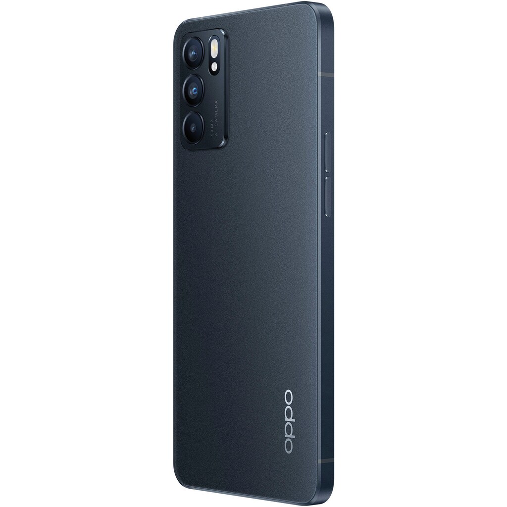 Oppo Smartphone »Reno6 5G«, (16,3 cm/6,43 Zoll, 128 GB Speicherplatz, 64 MP Kamera), inkl. Ladegerät, Headset und Schutzcase