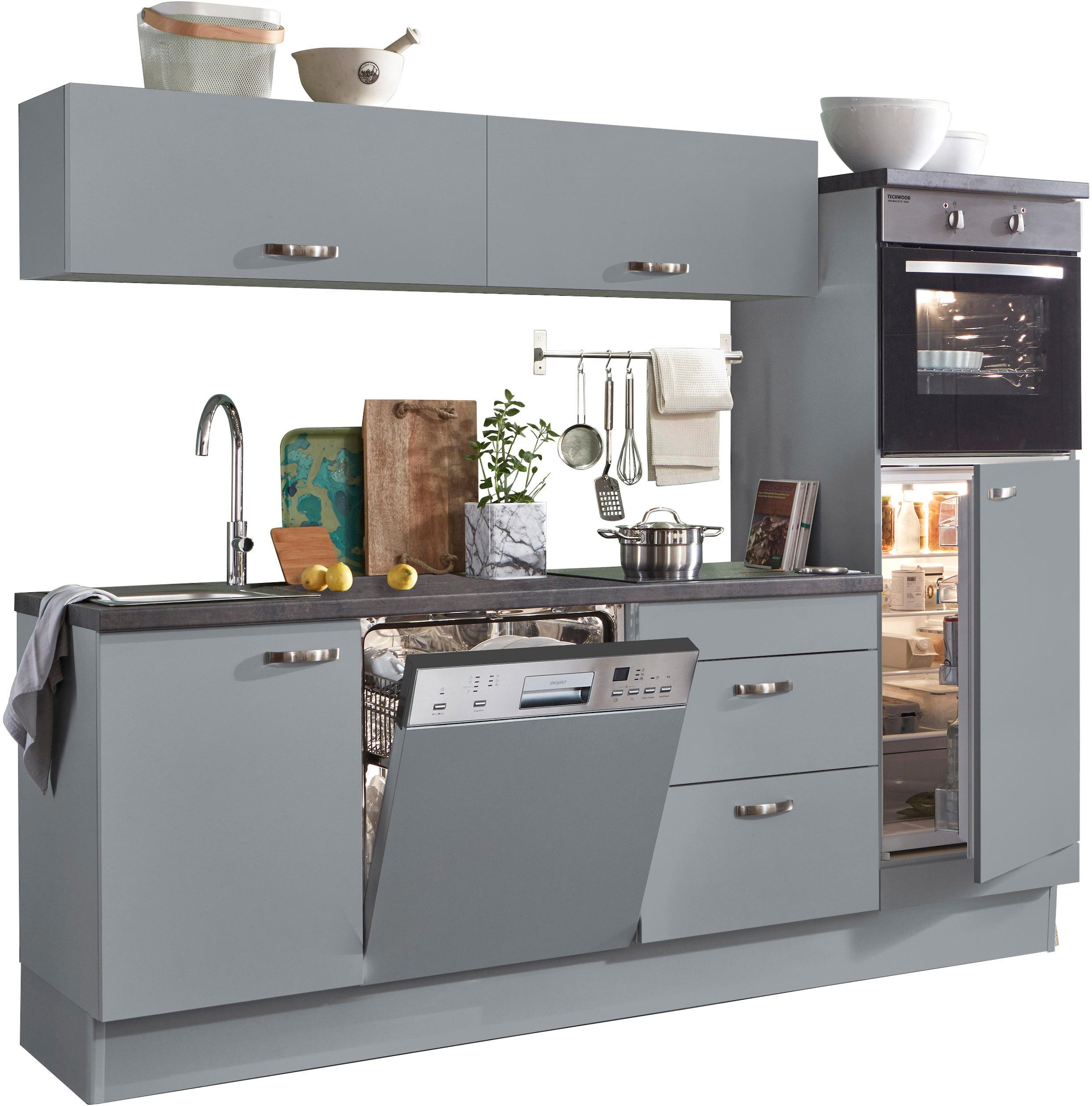 KOCHSTATION Küchenzeile "KS-Cara" mit Vollauszügen und Soft-Close-Funktion, Breite 240 cm