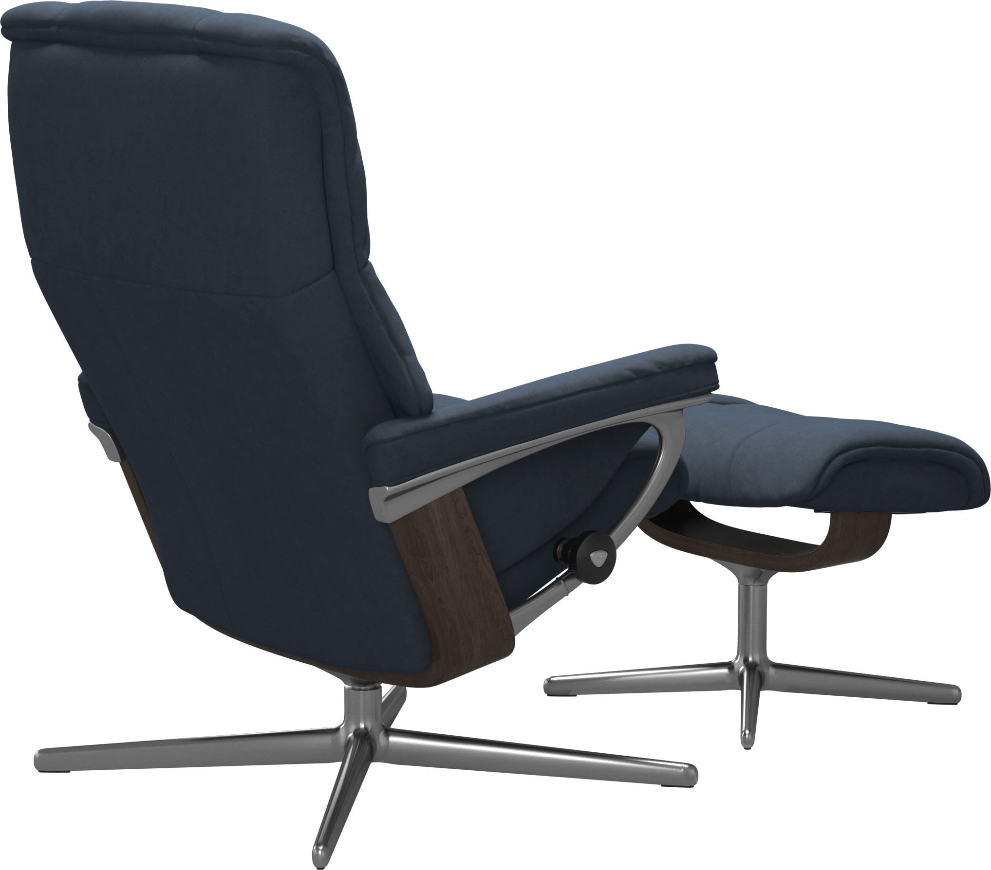 Stressless® Relaxsessel »Mayfair« Set, Relaxsessel mit Hocker,  mit Hocker, mit Cross Base, Größe S, M & L, Holzakzent Wenge