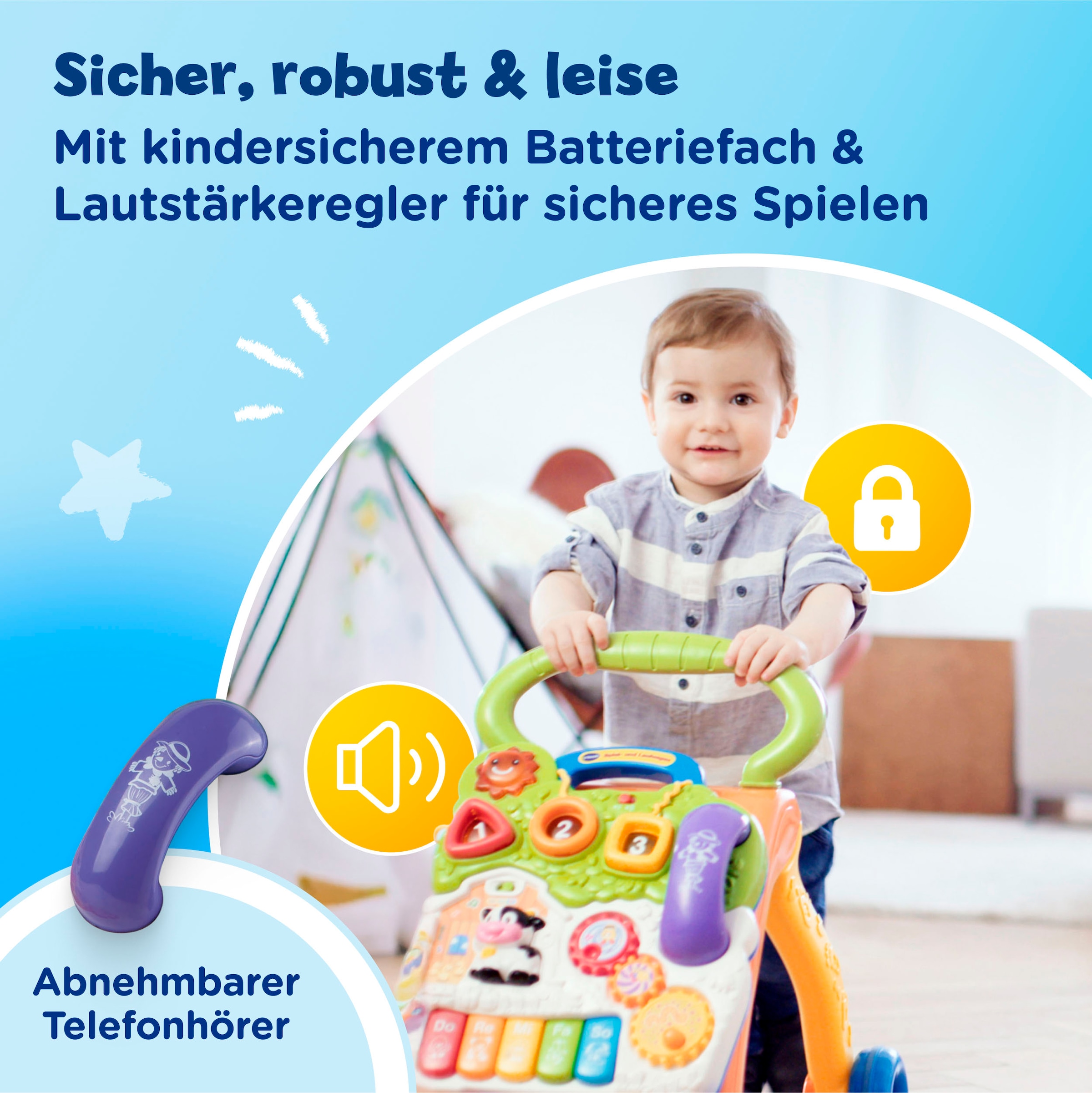 Vtech® Lauflernwagen »VTechBaby, Spiel-und Laufwagen« mit 11 Kindermelodien