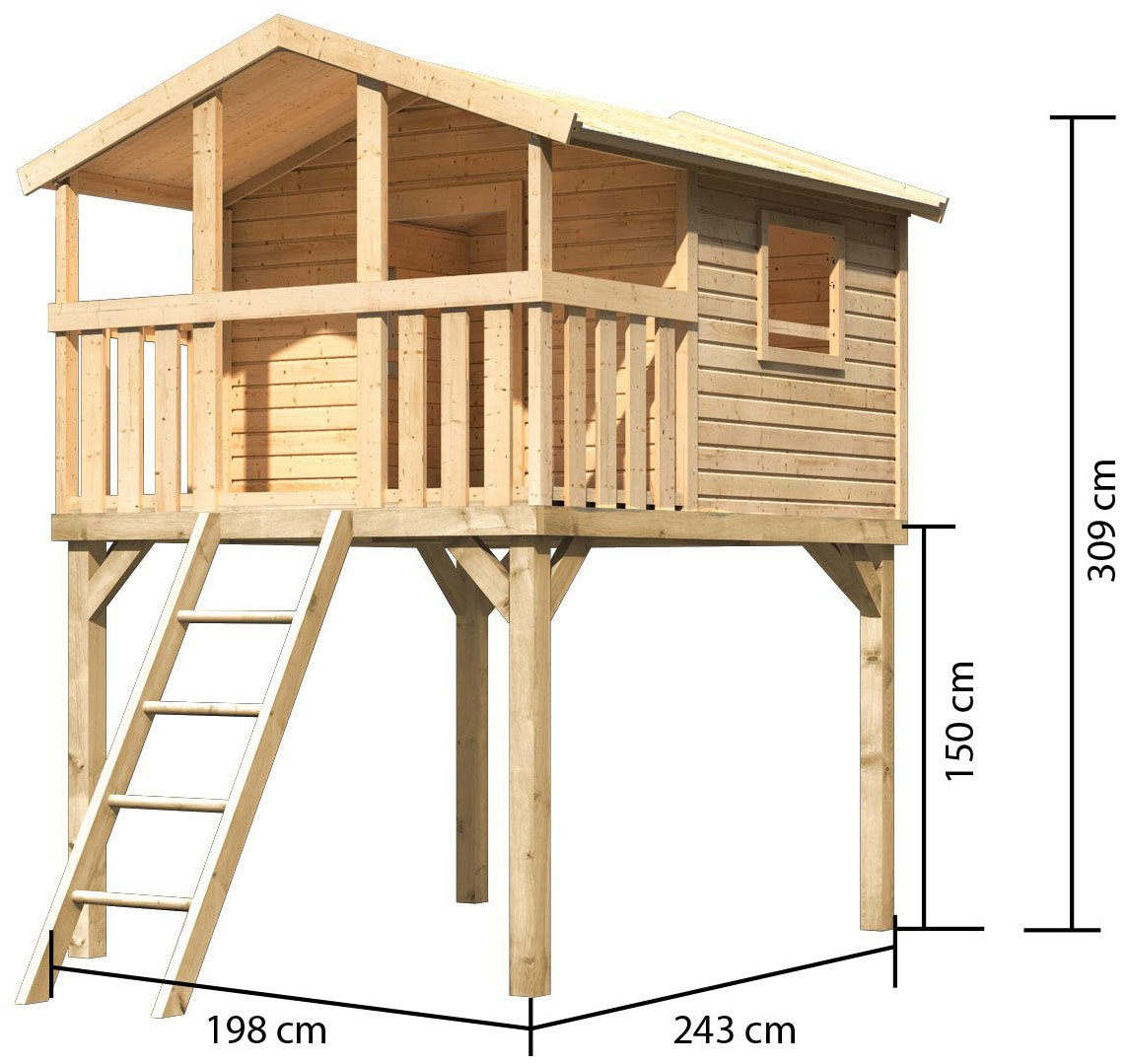 AKUBI Spielturm »Unfug« BxTxH: 155x198x309 cm