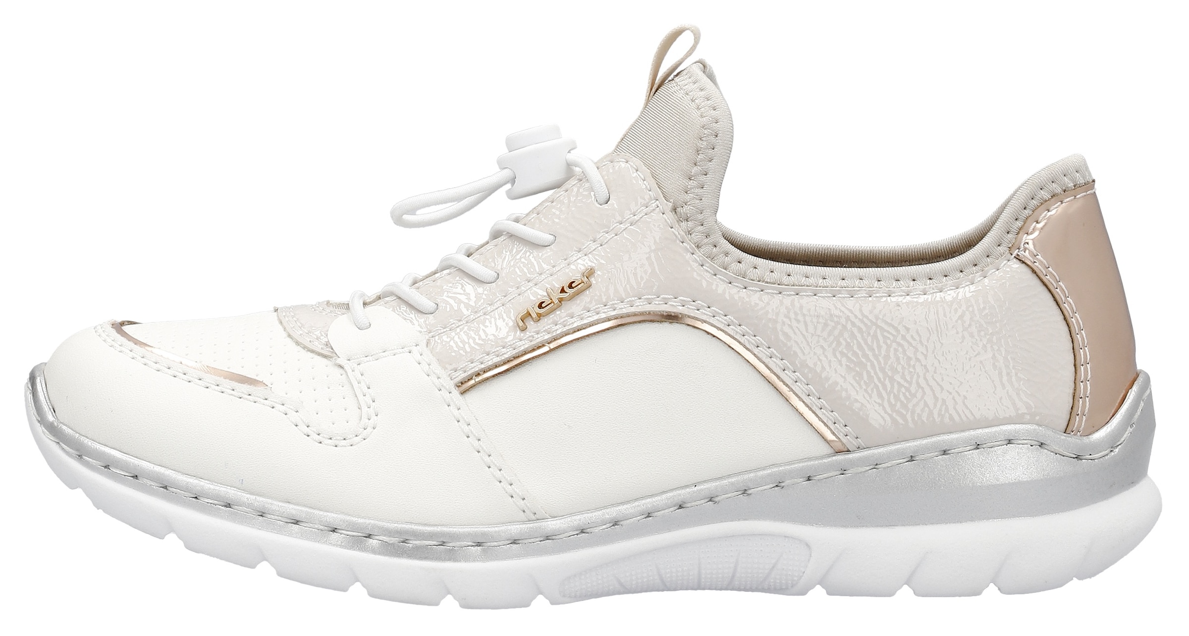 Rieker Slip-On Sneaker, Slipper, Schlupfschuh, Freizeitschuh mit Gummizug und Elastikeinstieg