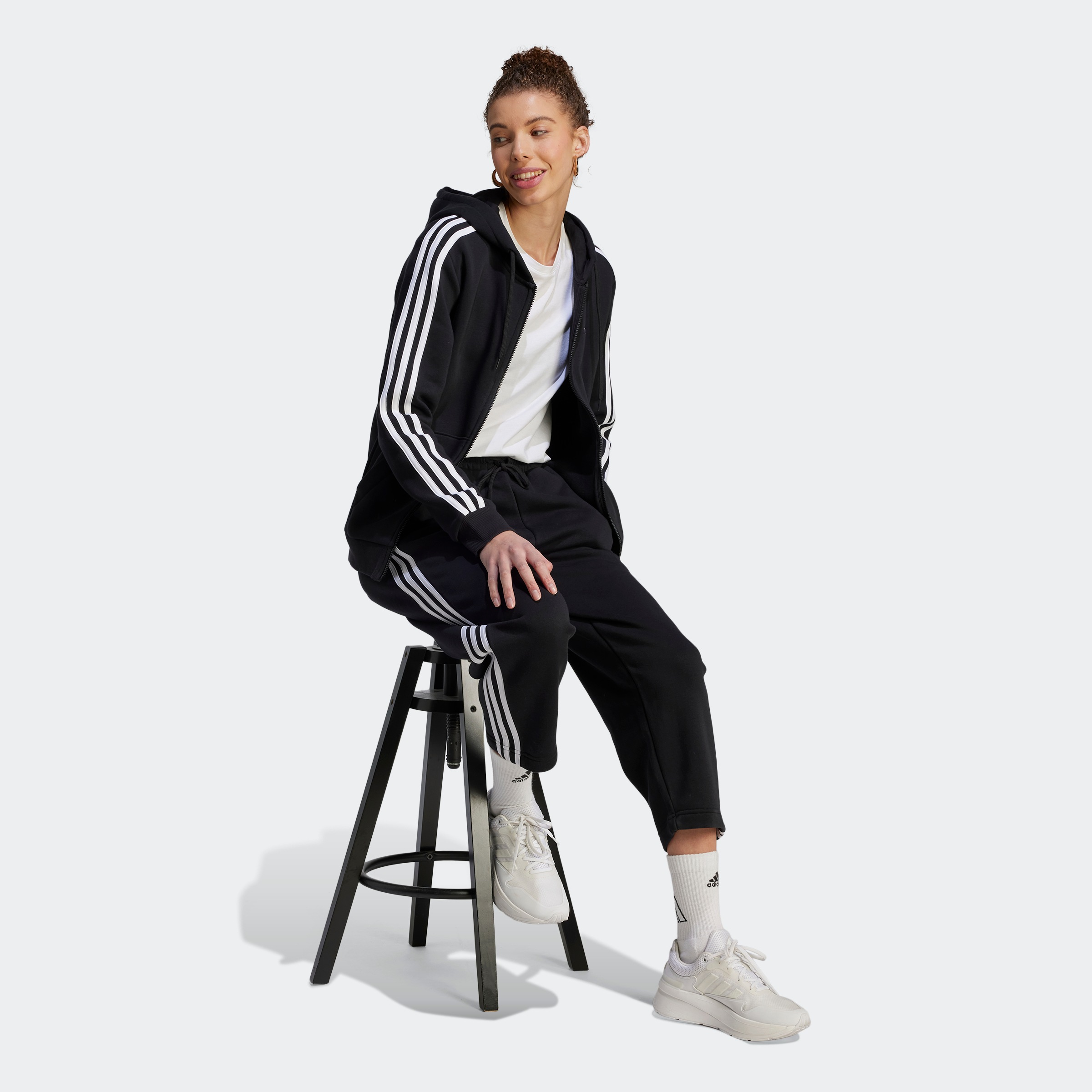 adidas Sportswear Kapuzensweatshirt »ESSENTIALS 3STREIFEN KAPUZENJACKE«