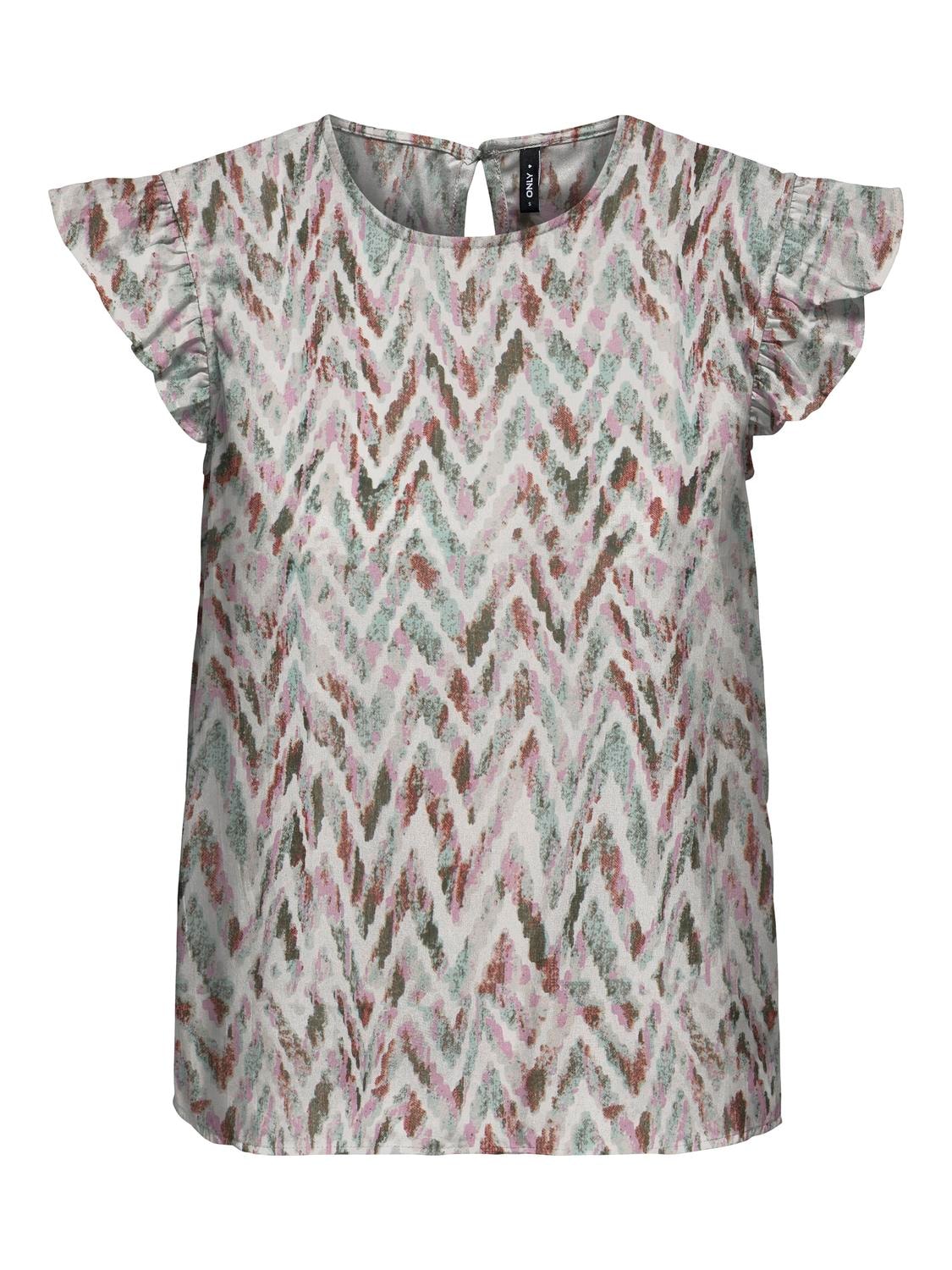 ONLY Shirtbluse »ONLANN STAR S/L FRILL TOP NOOS PTM«