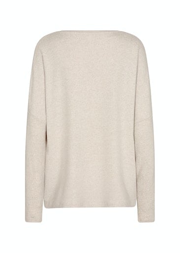 soyaconcept »SC-BIARA 1« bequemer Pullover, elastische Viskose-Qualität in melierter Optik