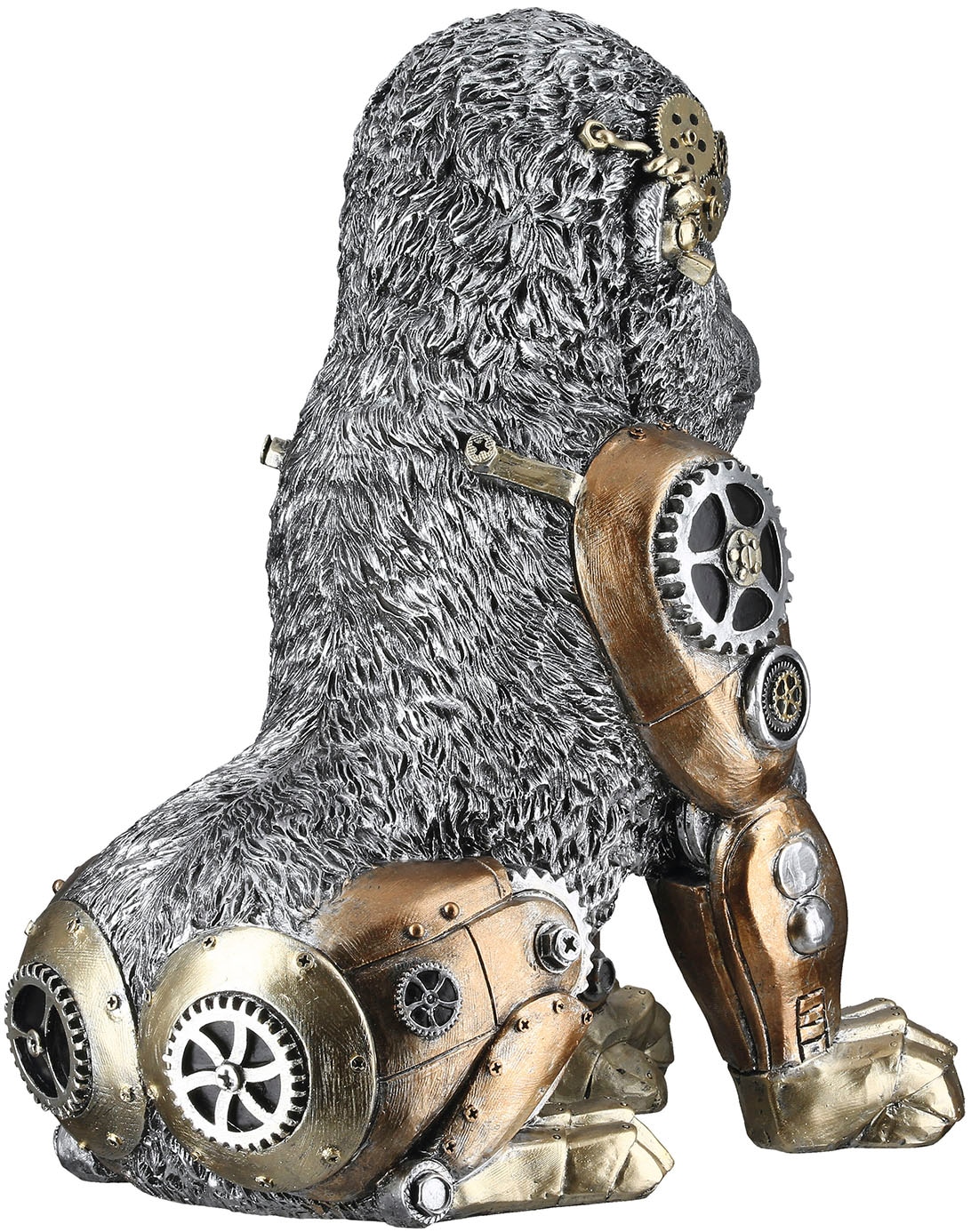 GILDE Dekoobjekt »Figur Gorilla Steampunk Gorilla silberfarben H. 31 cm«