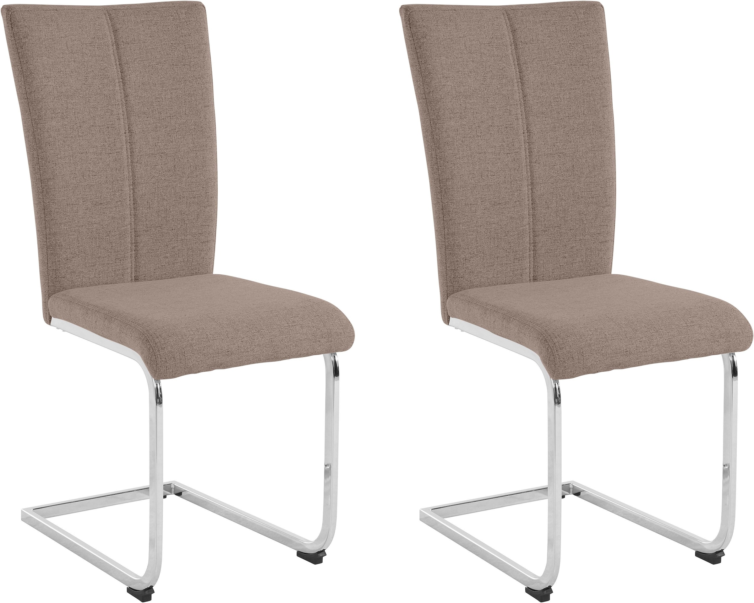Home affaire Freischwinger »Alex«, (Set), 2 St., Webstoff, Stuhl belastbar bis 120 Kg, Gestell im Chrom-Look