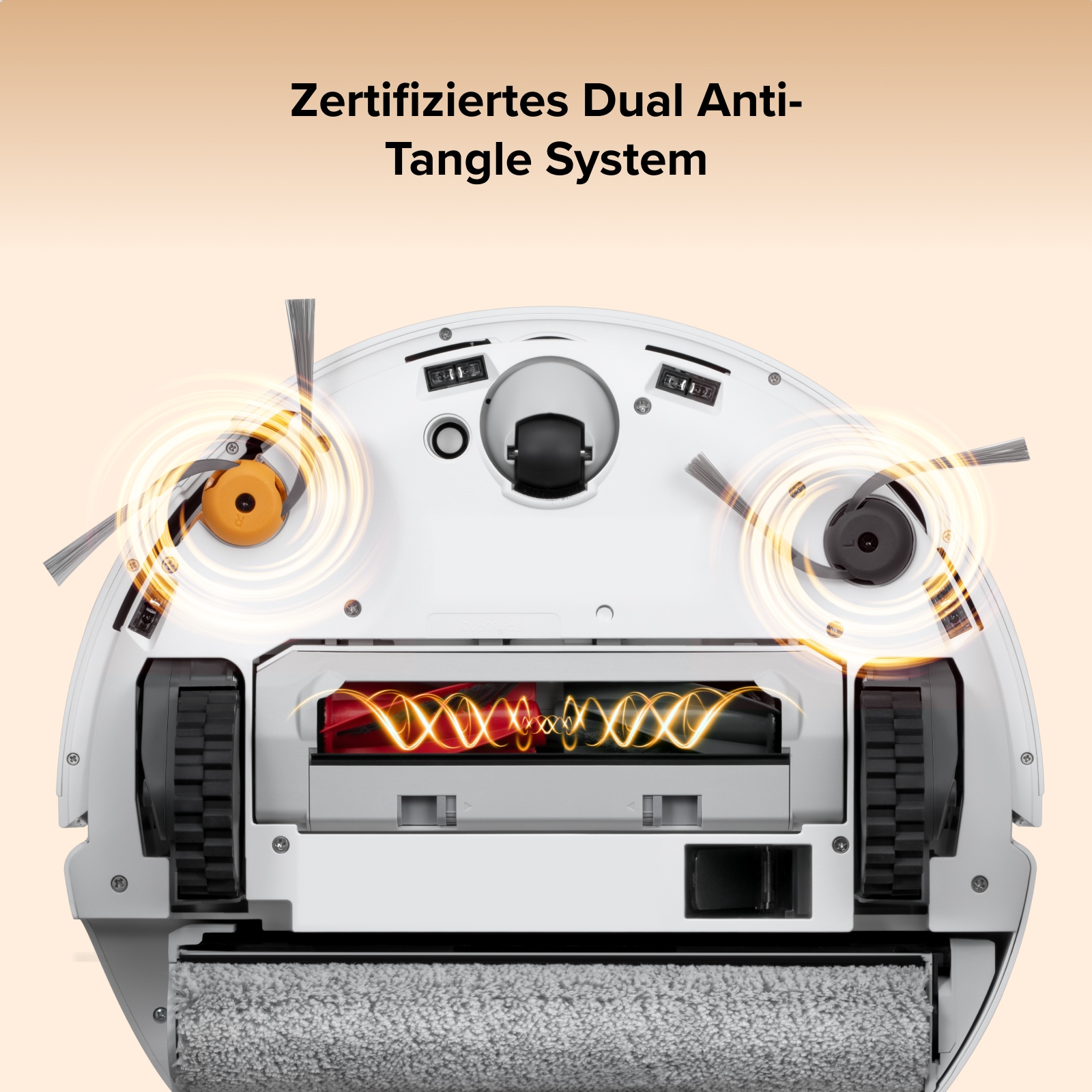 Roborock Saugroboter »Qrevo Curv 2 FlowX, White« Automatische Teppichschutz‑Walzenklappe