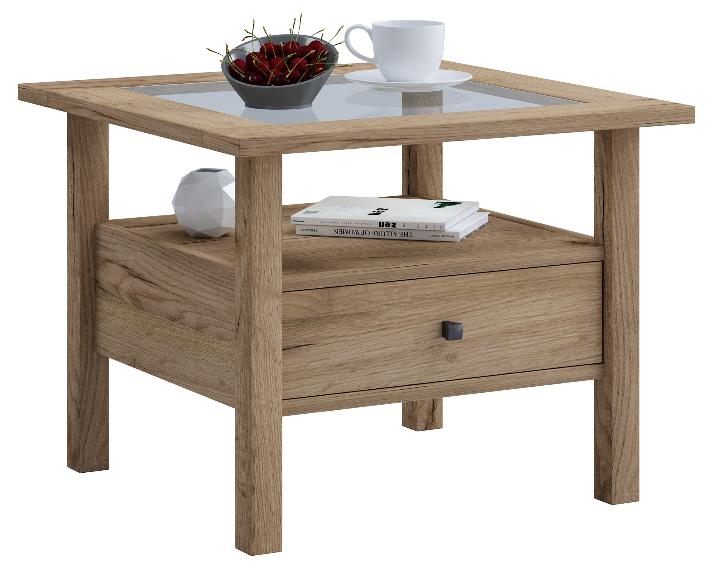 VCM Beistelltisch »Holz Sofatisch Couchtisch Schublade Lingis M«