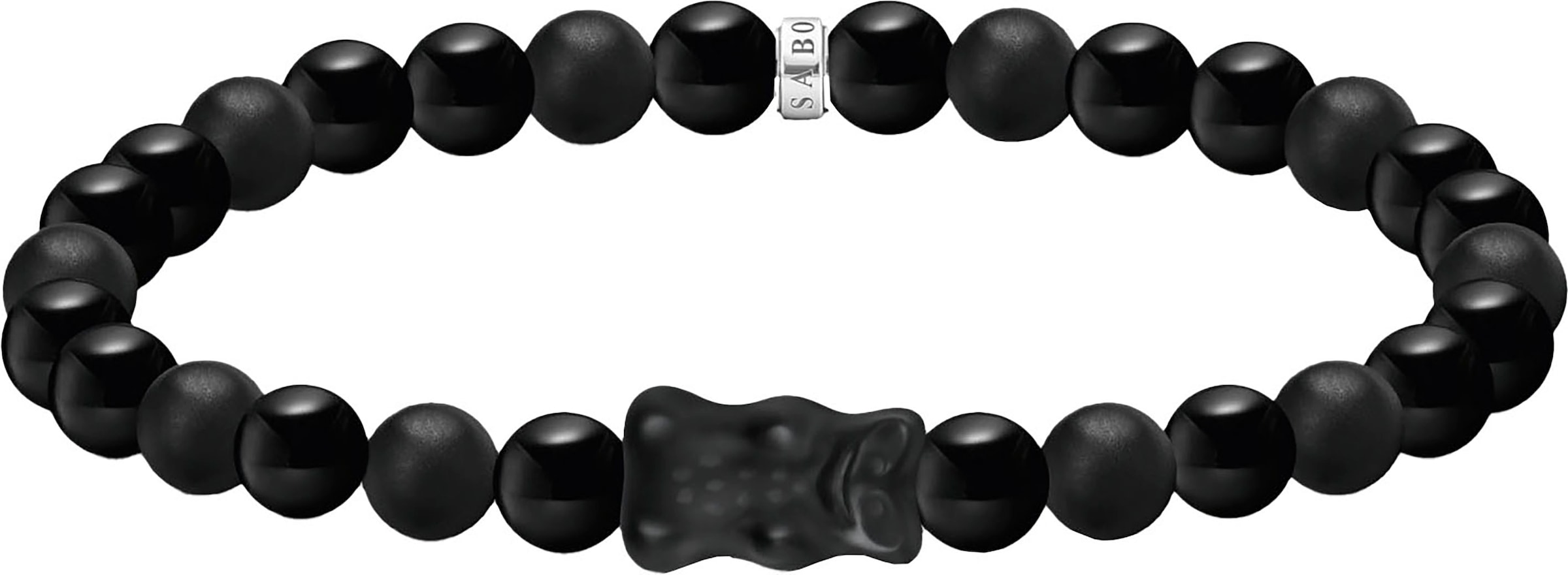 THOMAS SABO Armband »THOMAS SABO x HARIBO: Beadarmband mit Goldbär« mit Obsidian, Kristallglas