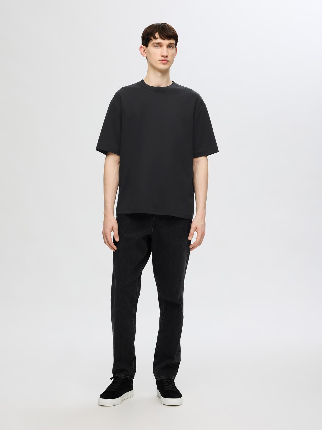 SELECTED HOMME Rundhalsshirt »SLHLOOSEOSCAR SS O-NECK TEE NOOS«