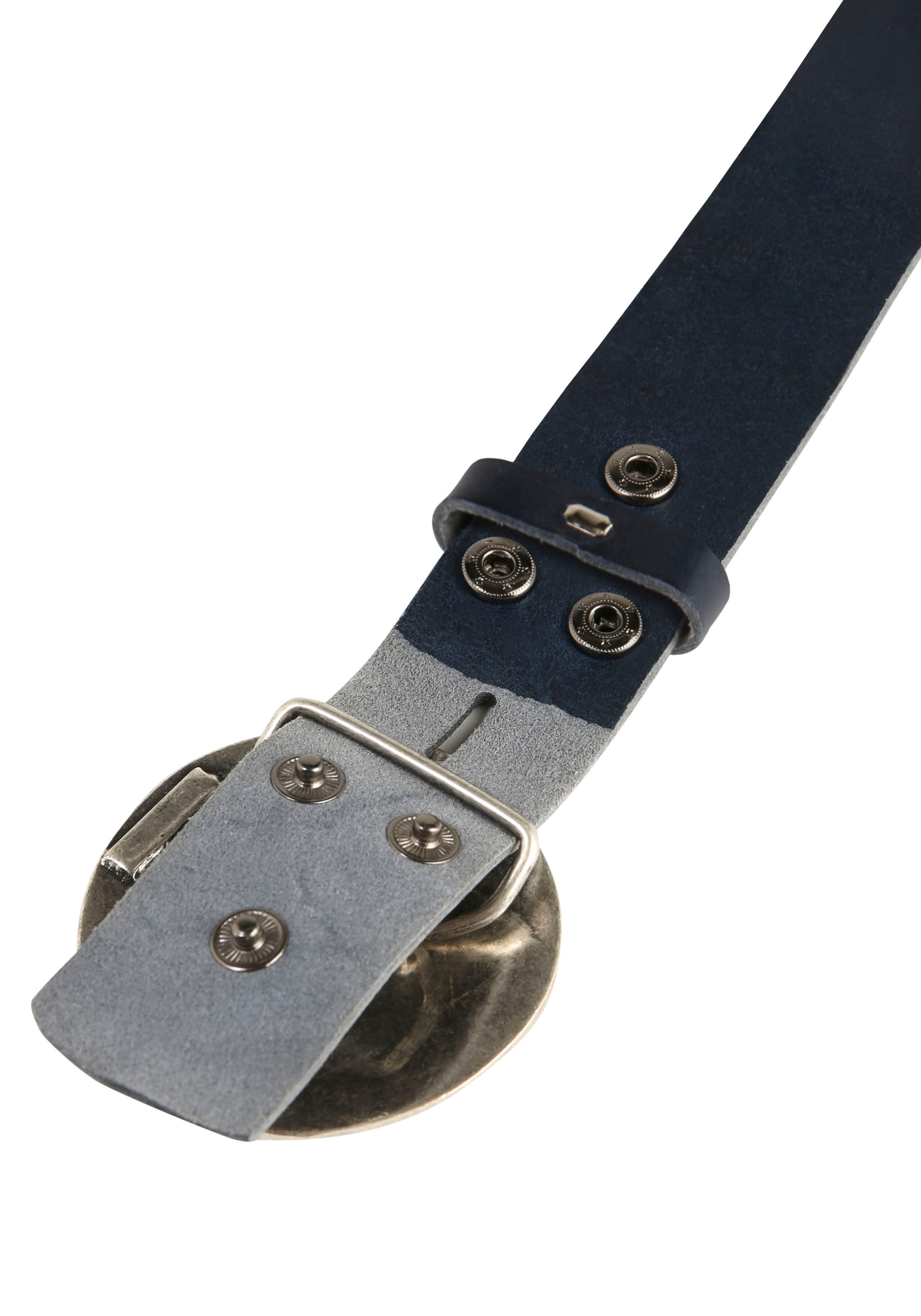 Rettungsring Gürtel Ledergürtel mit austauschbarer Schließe »Vollmond Silber«