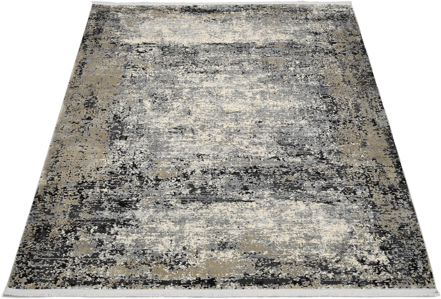 OCI DIE TEPPICHMARKE Teppich »ARCADIA PLAZA« rechteckig 6 mm Höhe Design Teppich Kurzflor dezenter Glanz, Viskose, hochwertige Qualität