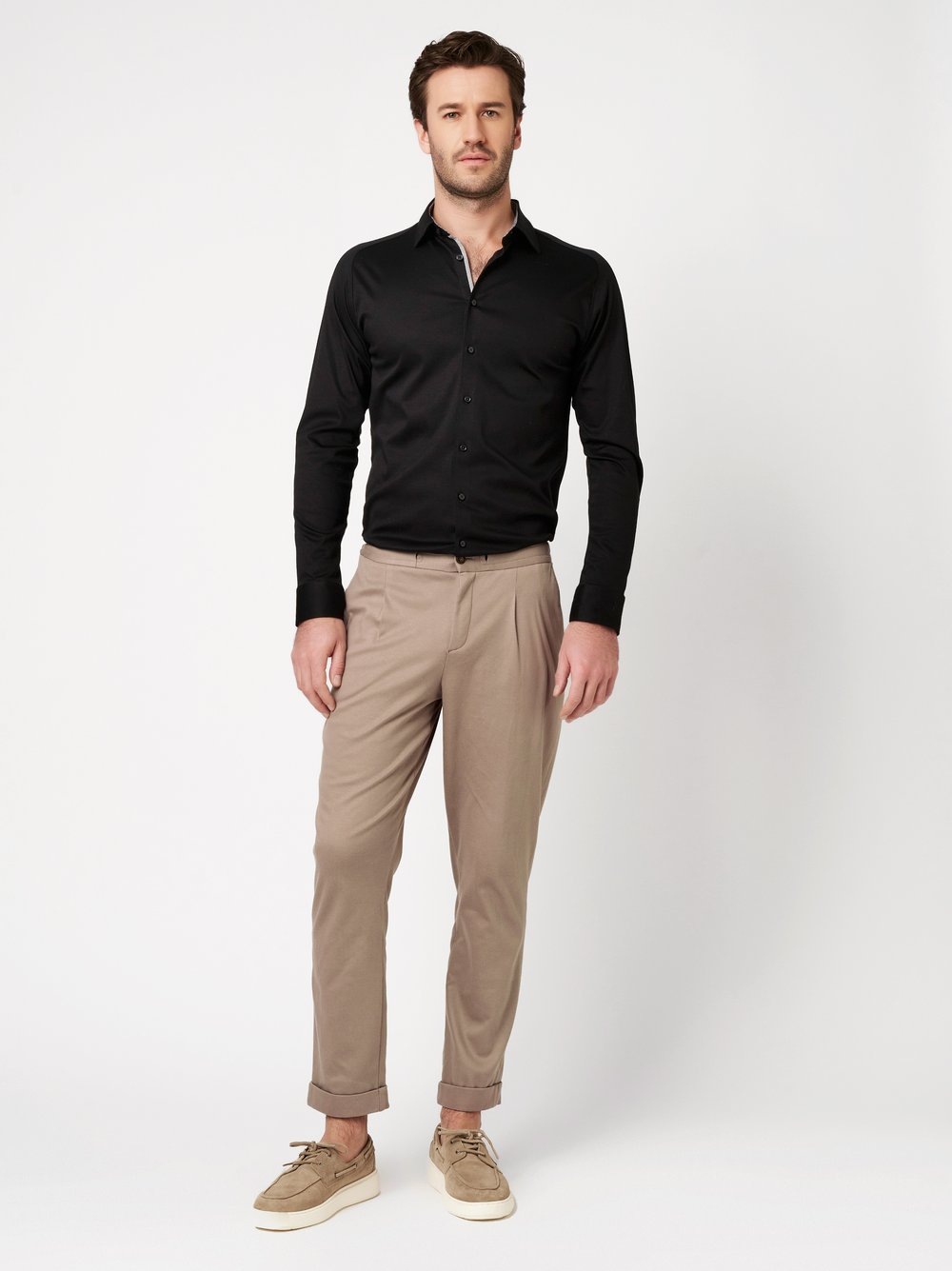 DESOTO Langarmhemd »Jerseyhemd Casual Kent«