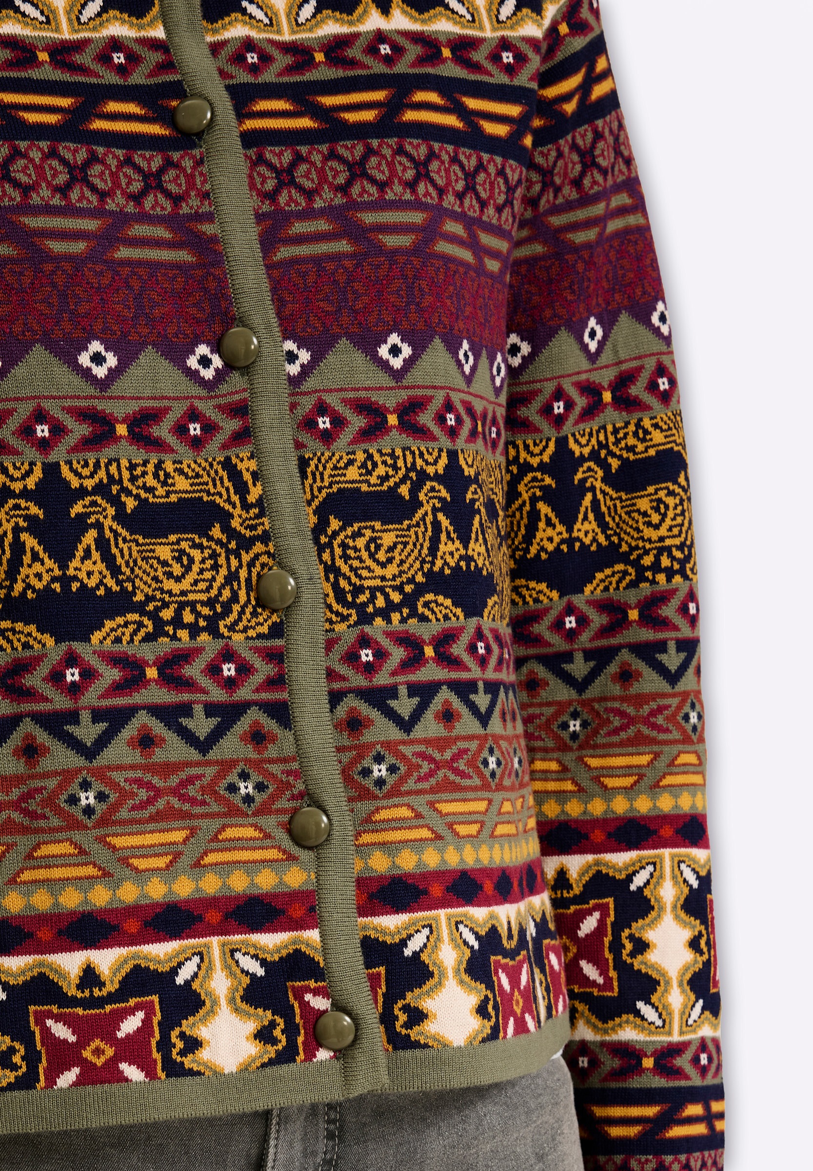heine Strickjacke »Strickjacke Jacquardstrickjacke im bunten Farbmix«
