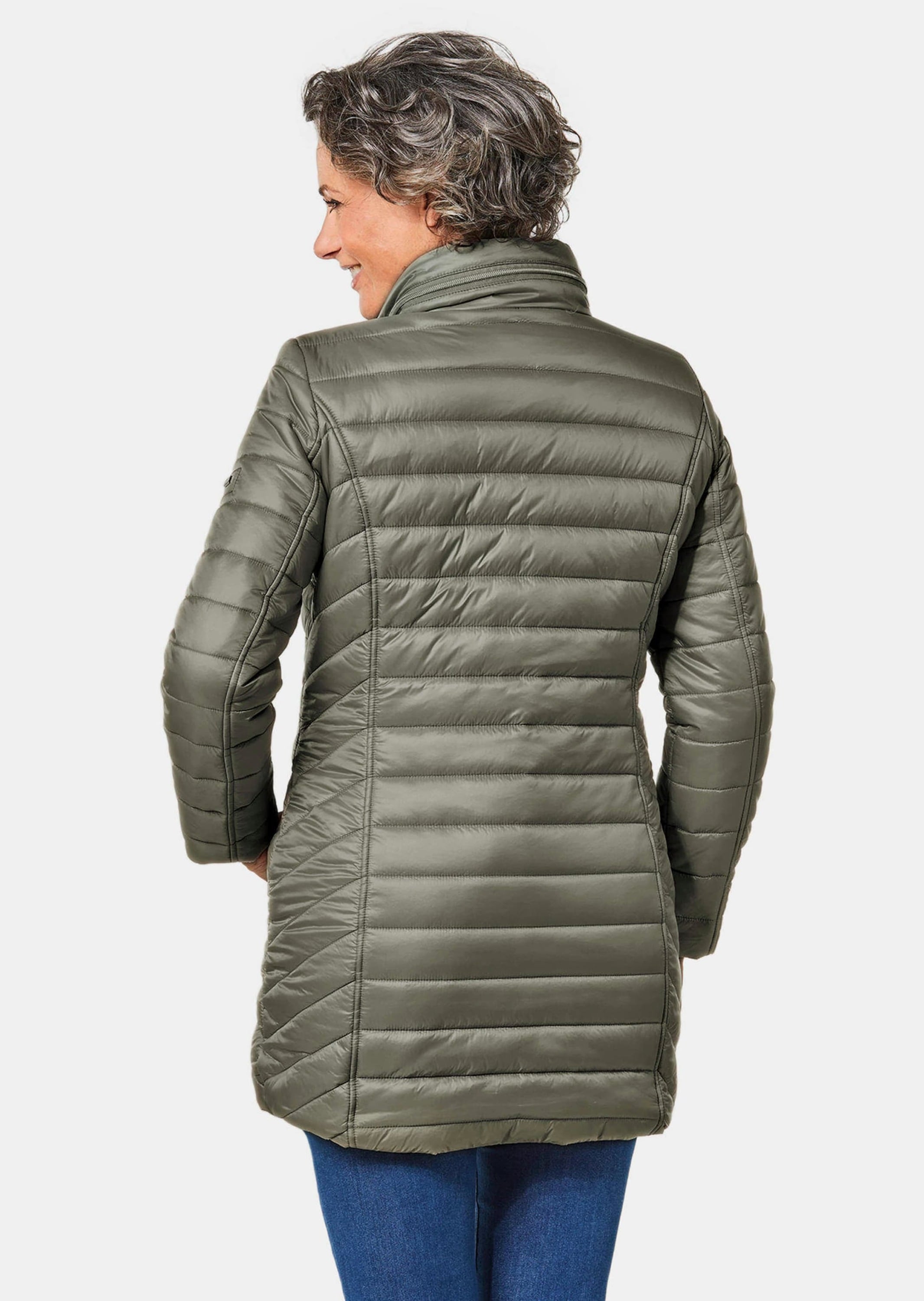 GOLDNER Kurzjacke »Longsteppjacke Figurschmeichelnde, leichte Longsteppjacke«