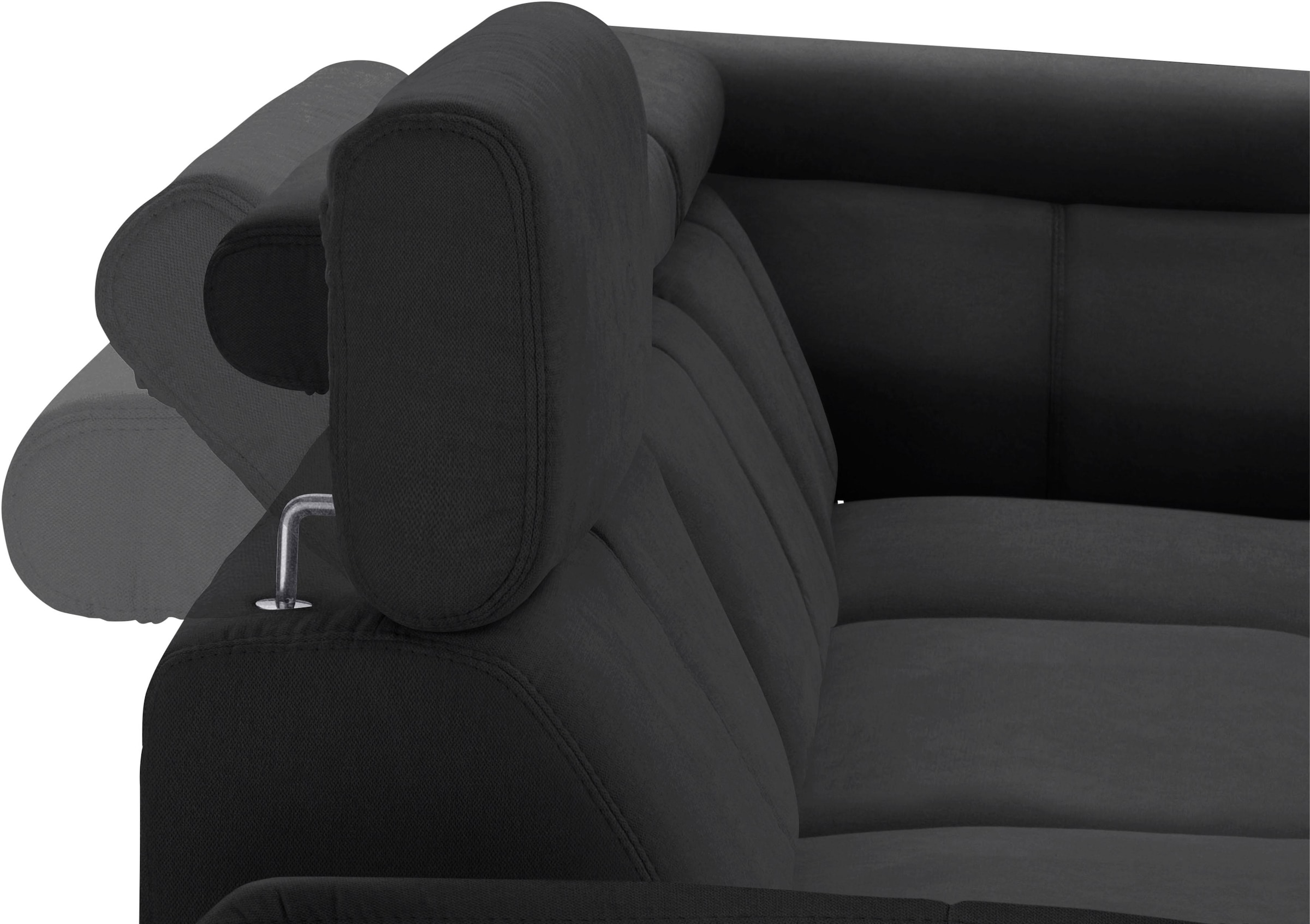 exxpo - sofa fashion Ecksofa »Salerno, klassisch modernes Funktionssofa, hoher Sitzkomfort, L-Form« inkl. Kopf- und Armteilverstellung, wahlweise mit Bettfunktion