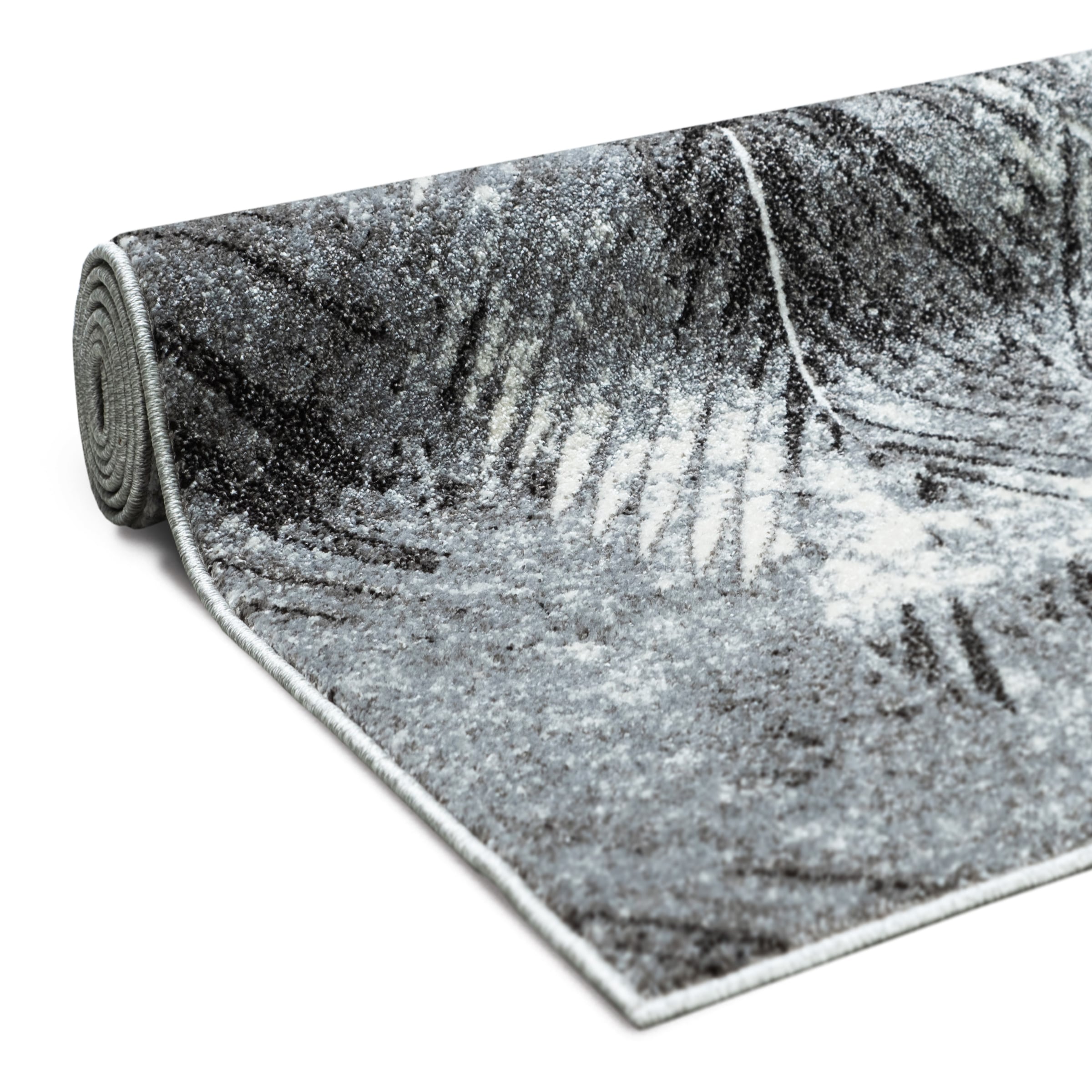 OTTO home Teppich »Kiliv, modernes Blatt Design« rechteckig 9 mm Höhe mit besonders weichem Flor, Kurzflor,