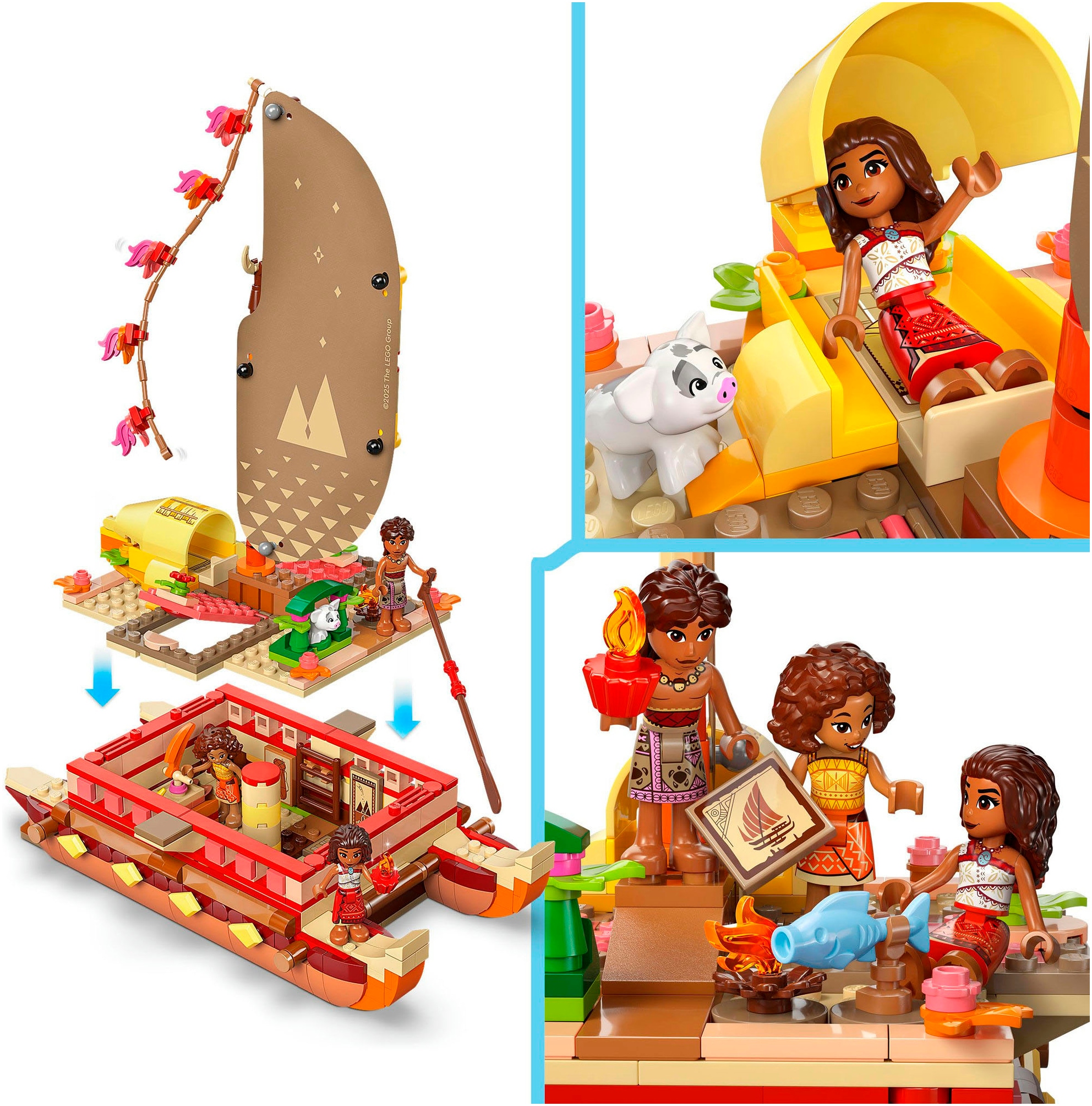 LEGO® Konstruktionsspielsteine »Vaianas Abenteuerfloß (43270), LEGO Disney Princess«, (529 St.), Made in Europe