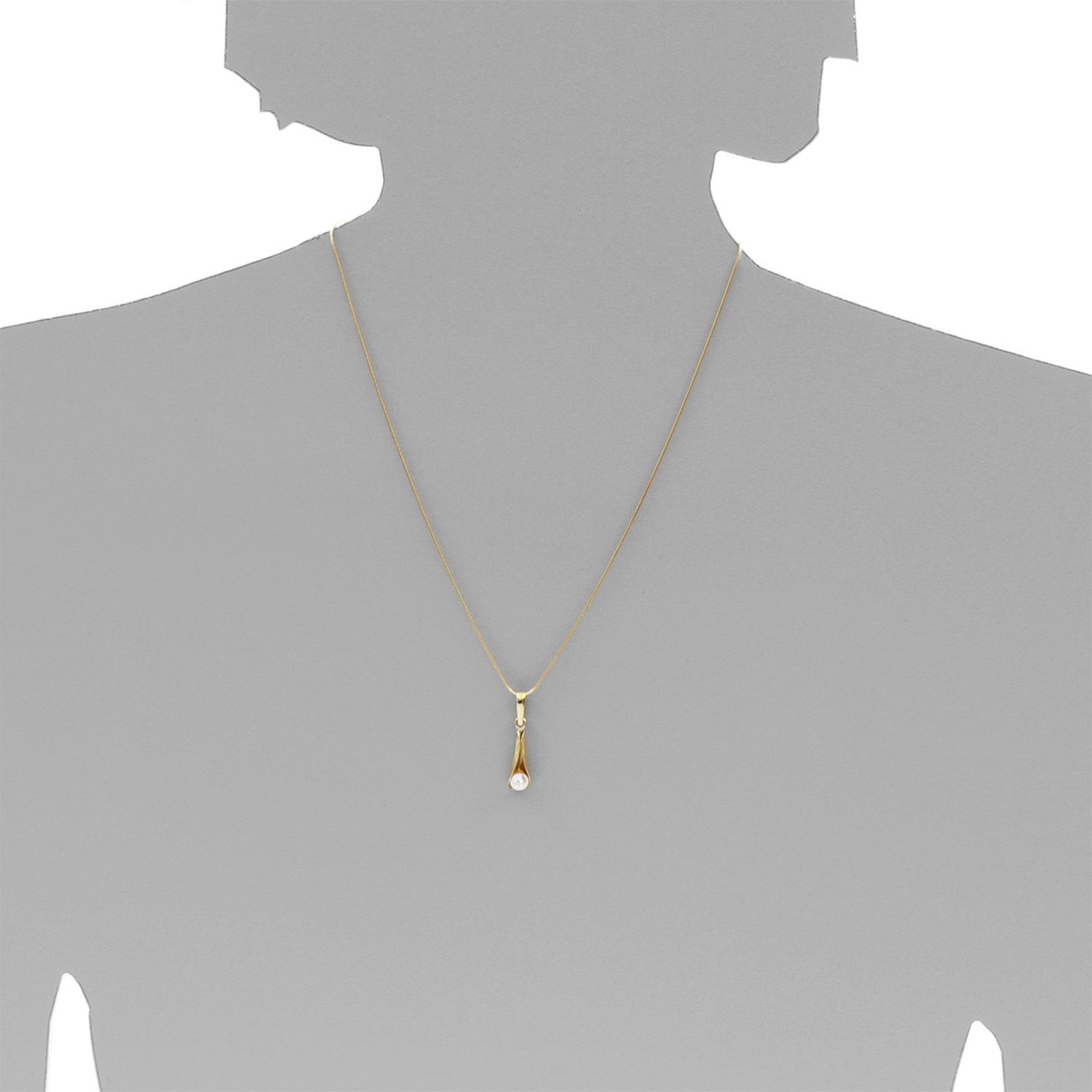 OSTSEE-SCHMUCK Kettenanhänger »- Kelch - Gold 333/000 - Zuchtperle«