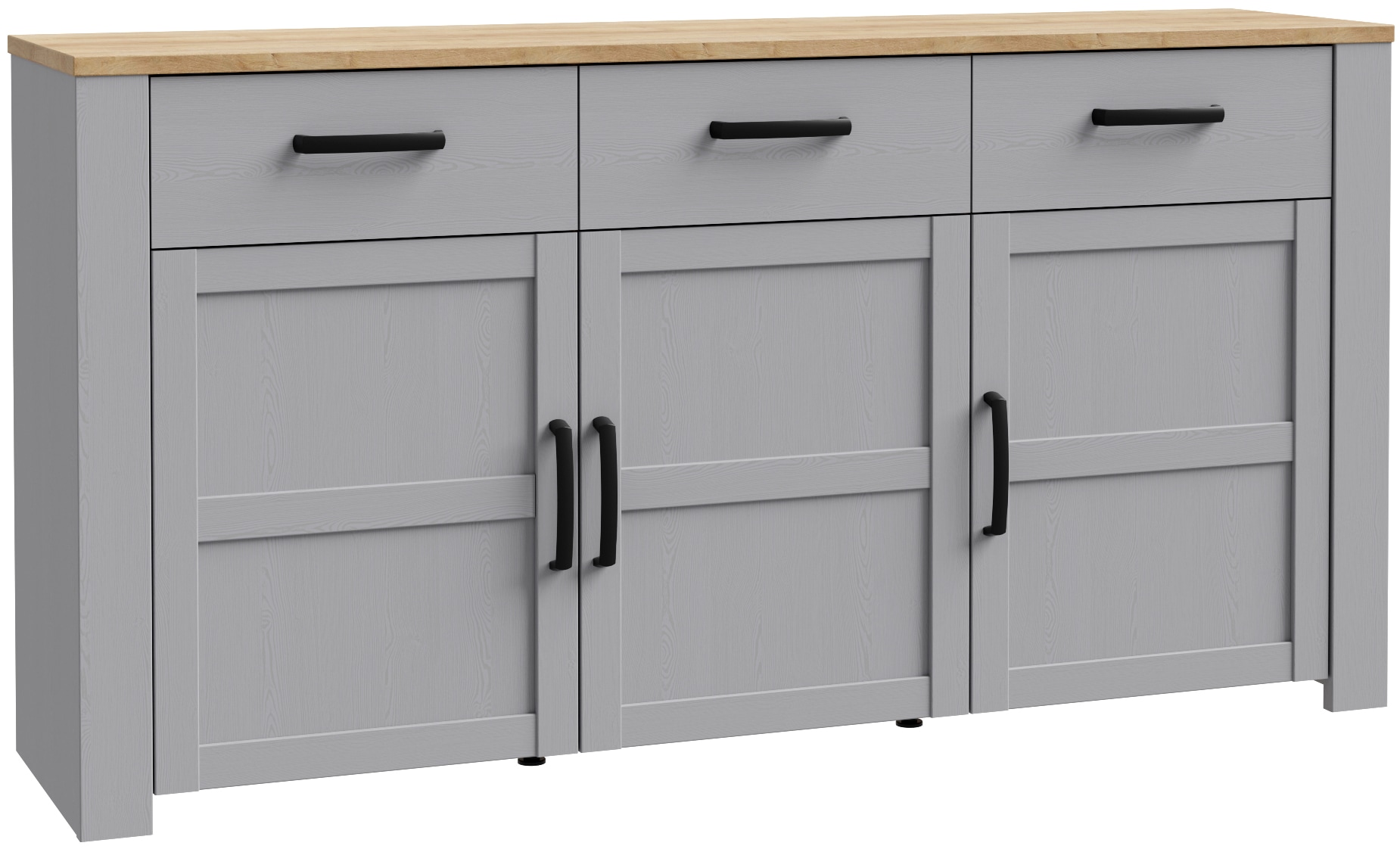 Bohol Sideboard in Riviera Oak/Grey Oak, none