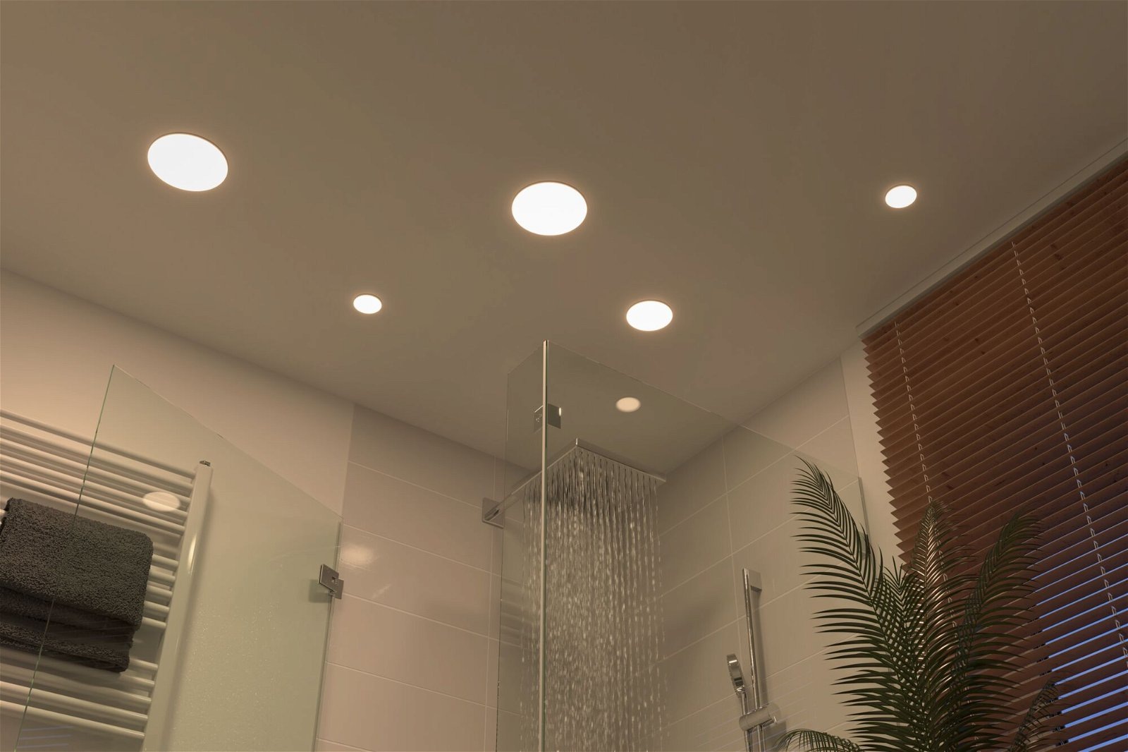 Paulmann LED Einbauleuchte »VariFit Veluna IP44 rund 75mm 4,5W 400lm 4000K Satin«, 1 flammig, Einbaupanel