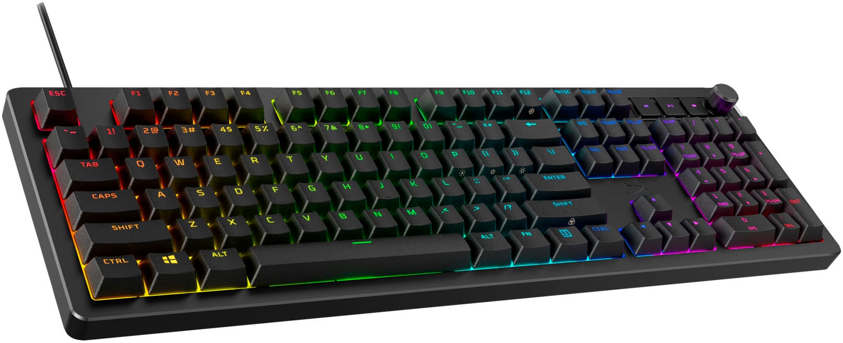 HyperX Gaming-Tastatur »Alloy Rise«, (Ziffernblock-Fn-Tasten-Profil-Speicher-Gaming-Modus-verstellbare Füße)