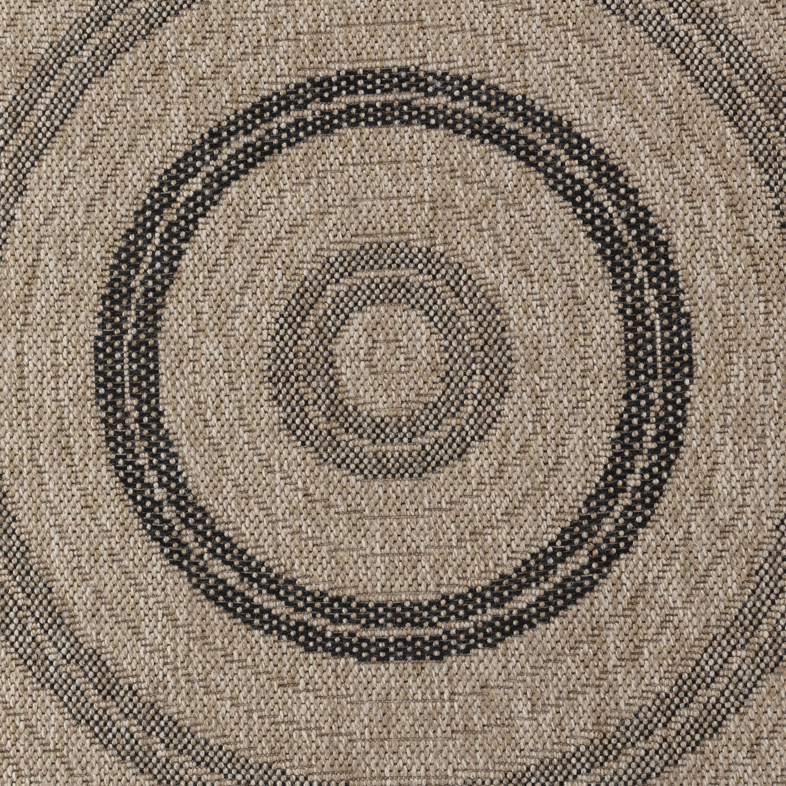 Livabliss Teppich »RYE«, rund, 8 mm Höhe, Teppich In- /Outdoor Boho Jute-Optik, Balkon, Terrasse, Garten, Rund