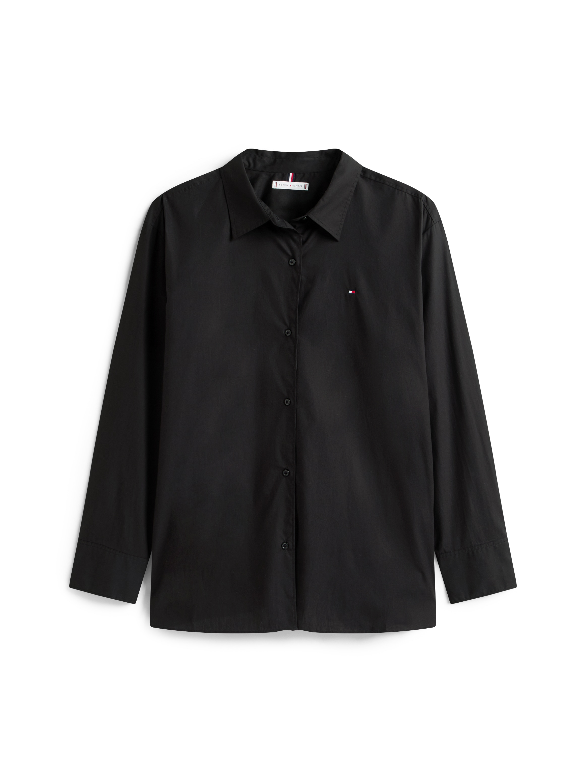 Tommy Hilfiger Hemdbluse »ESS POPLIN EASY FIT SHIRT«, mit abgerundetem Saum