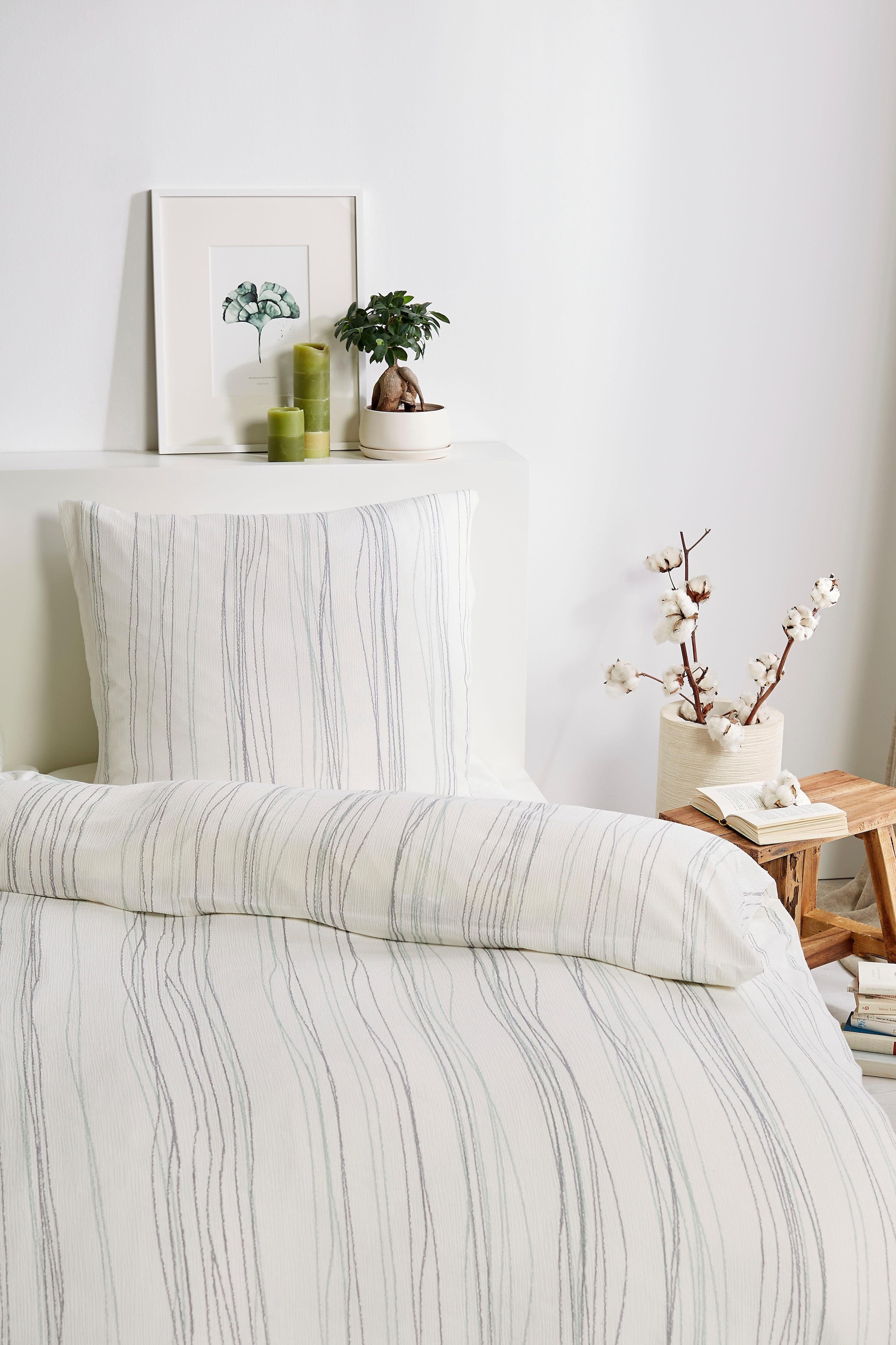 Primera Bettwäsche »Bio Crepe Stripes«, mit feinem Streifendesign