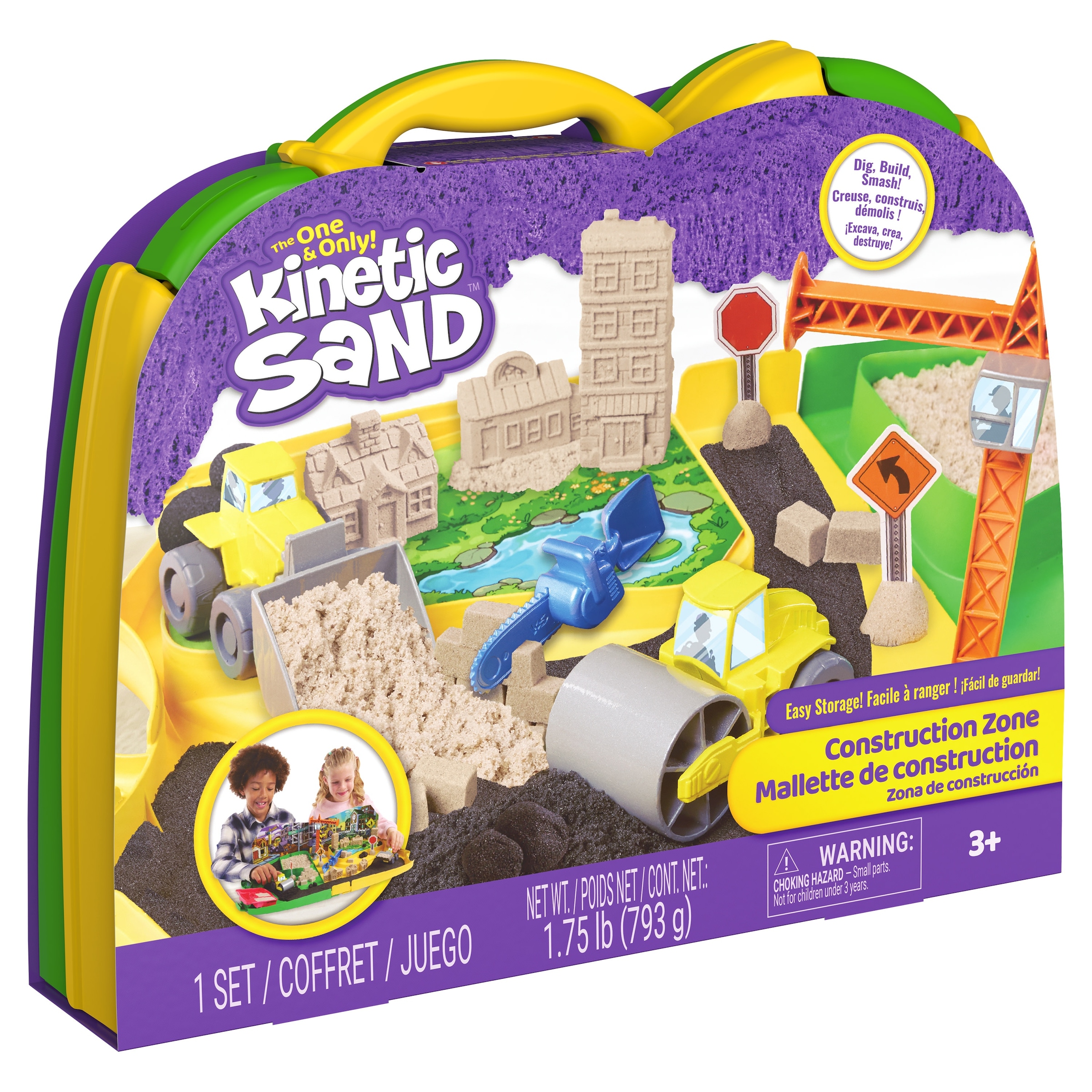 Spin Master Kreativset »Kinetic Sand Deluxe Baustellen-Koffer«