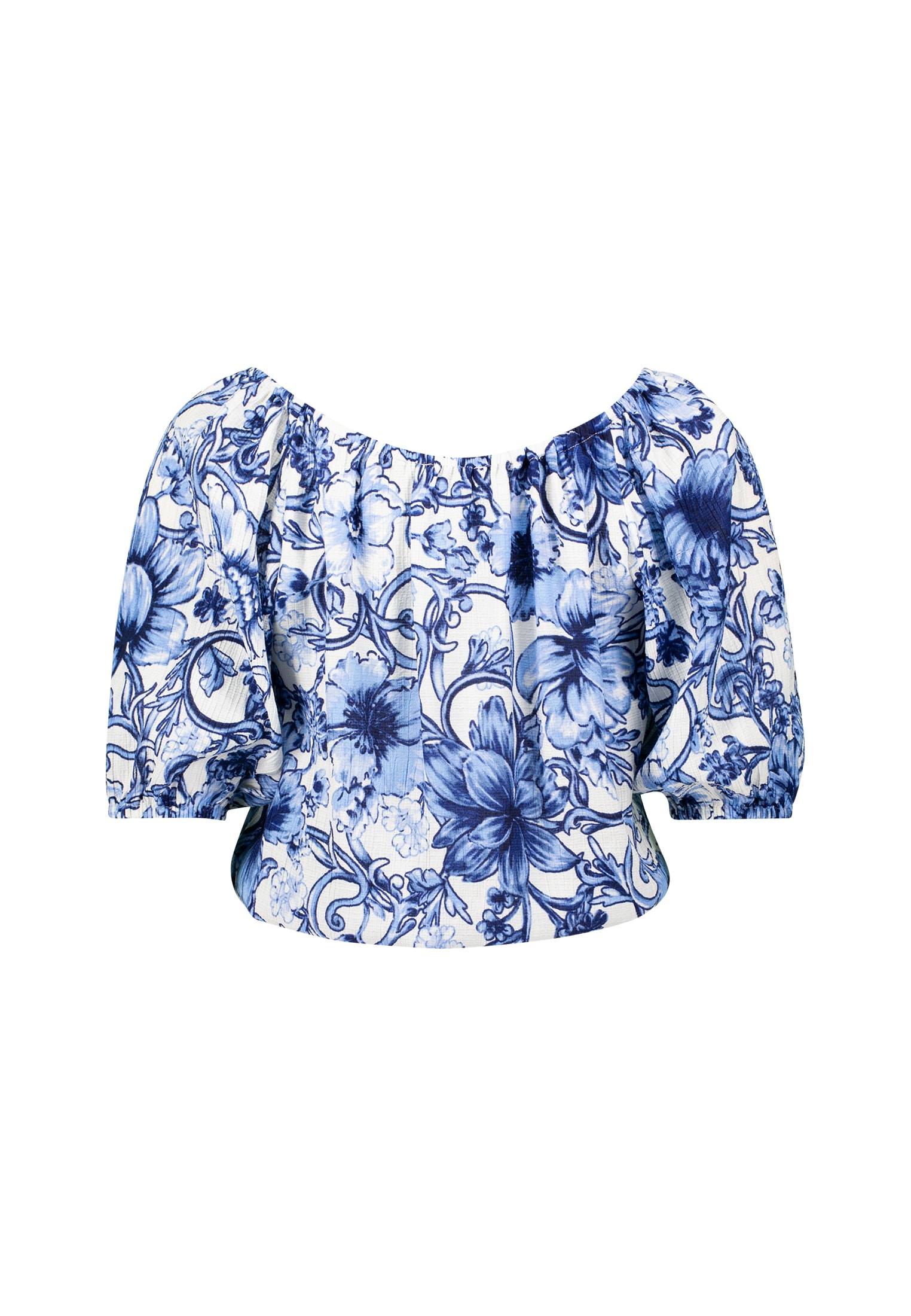 Zero Carmenbluse »Carmenbluse mit Blumendruck«